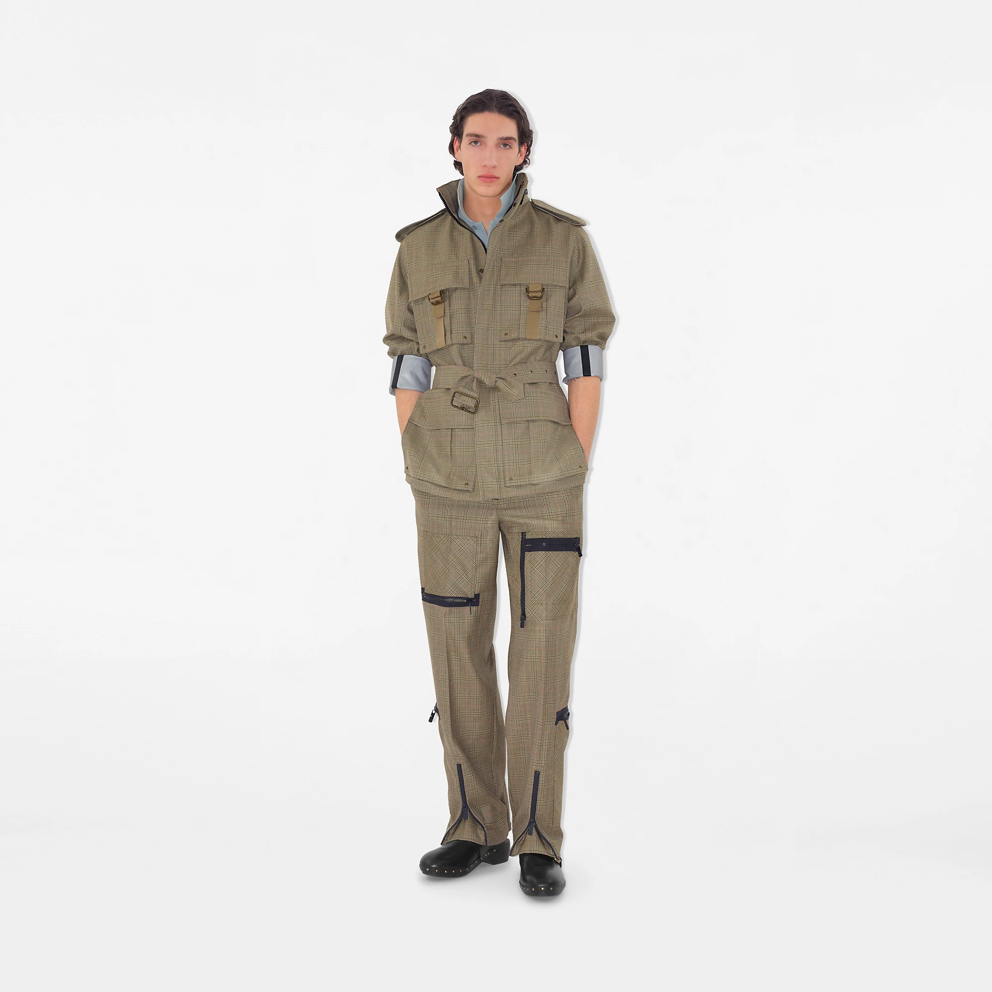 Check Wool Trousers