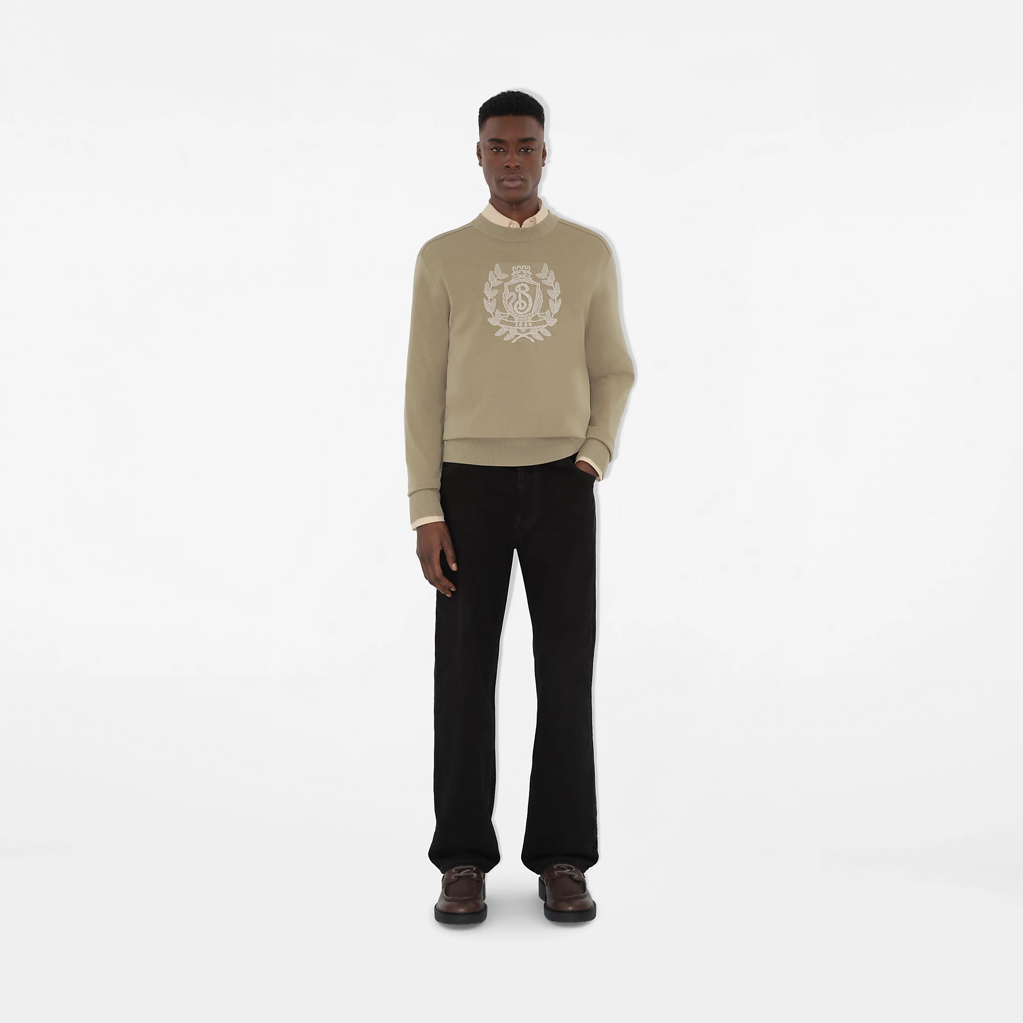 B Crest Wool Sweater