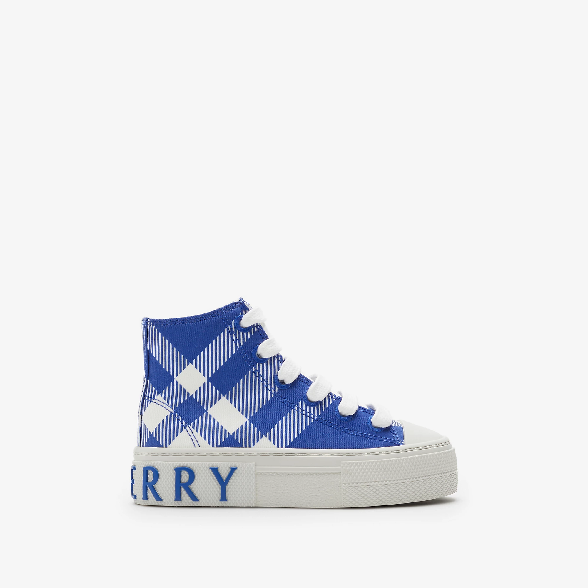 Check Cotton High-top Sneakers