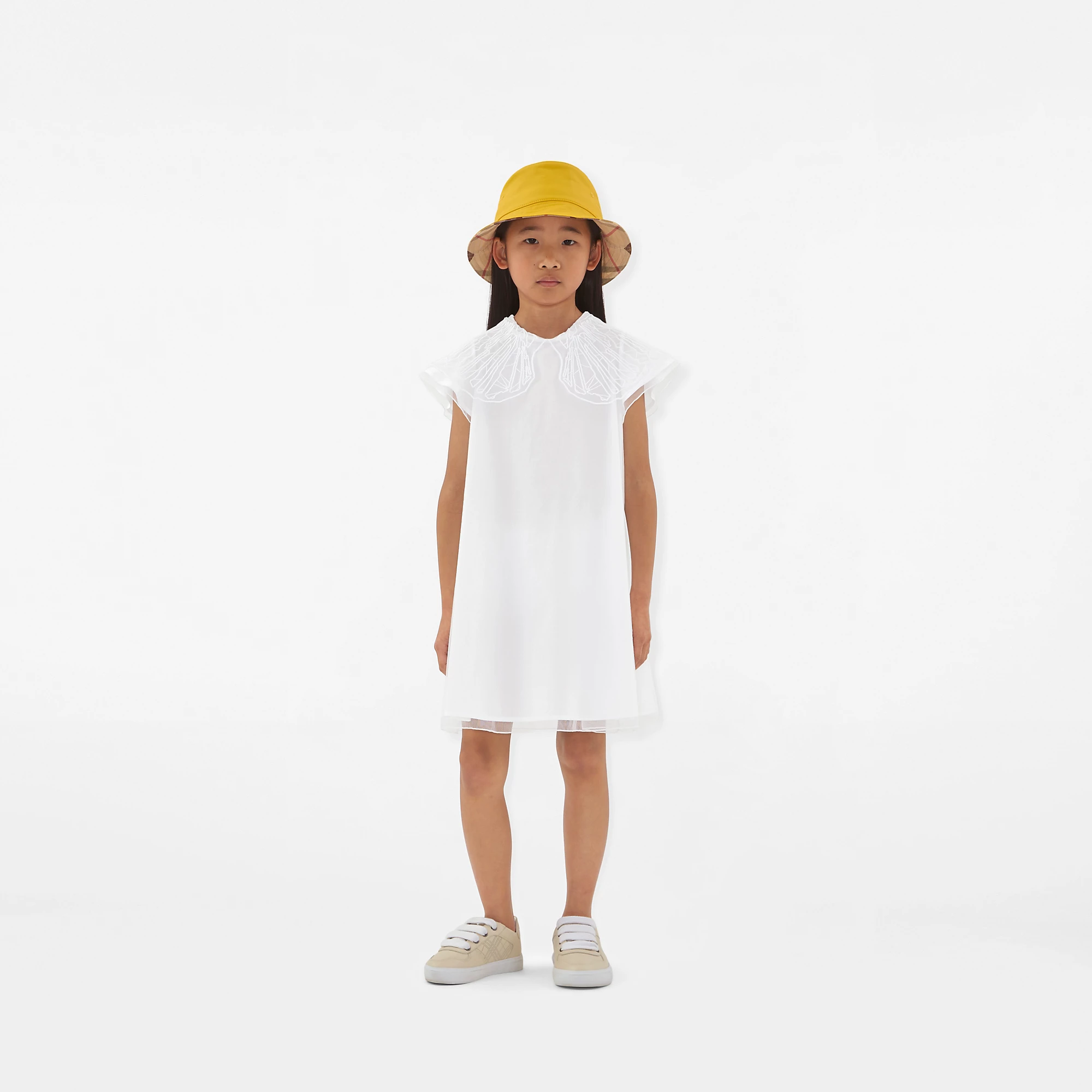 Tulle Collar Cotton Dress