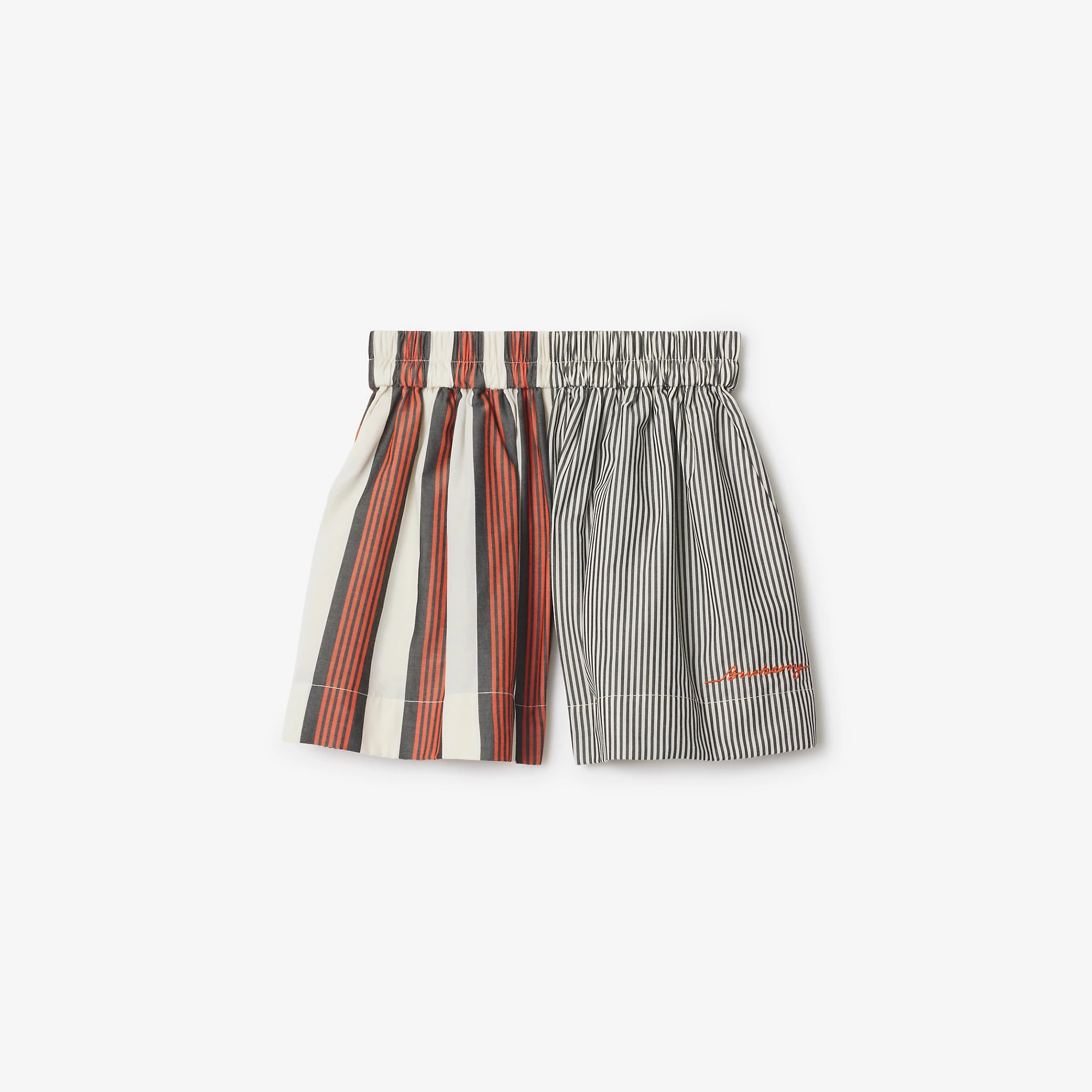 Striped Cotton Shorts