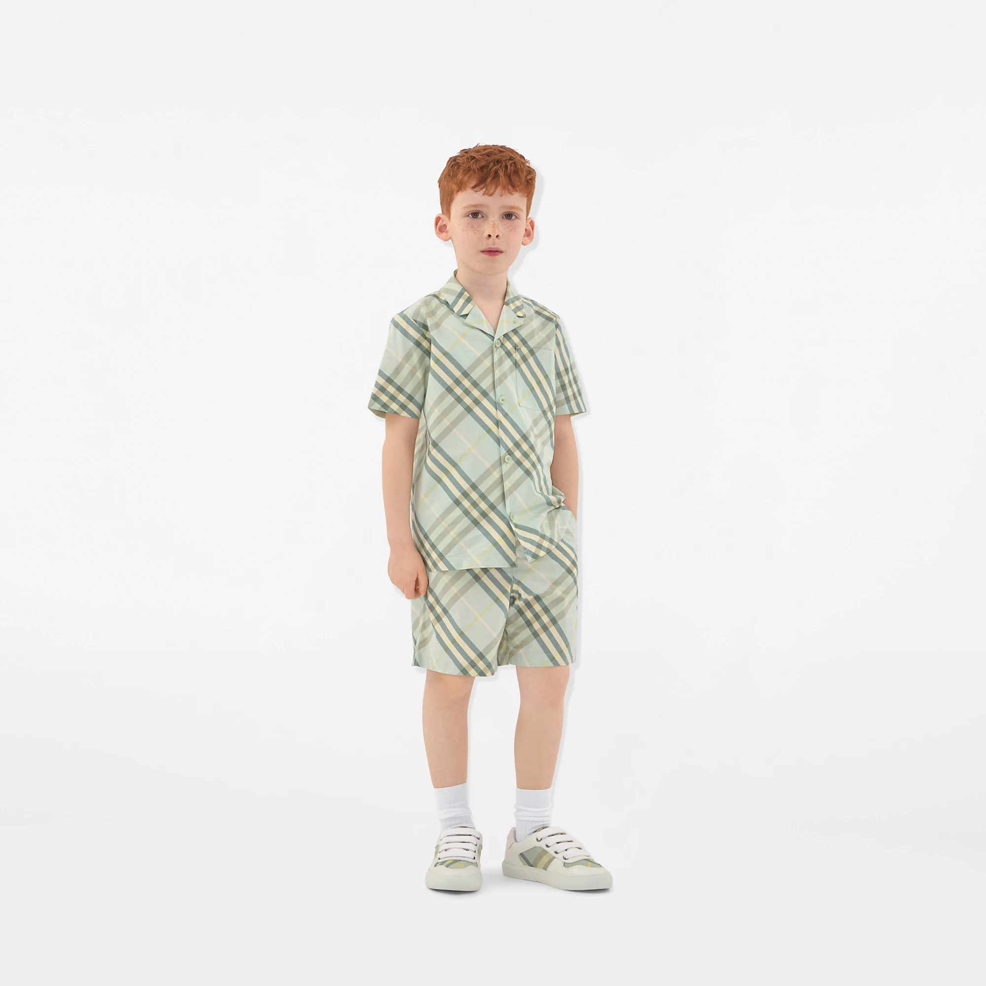 Check Cotton Shorts