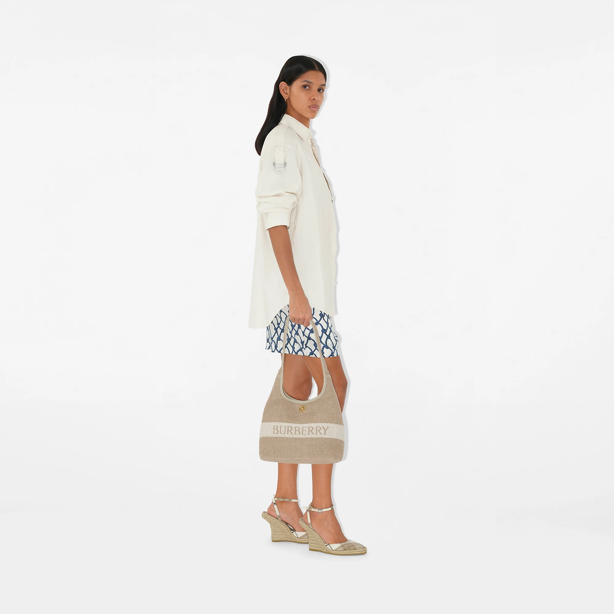 Small Logo Canvas Shoulder Bag