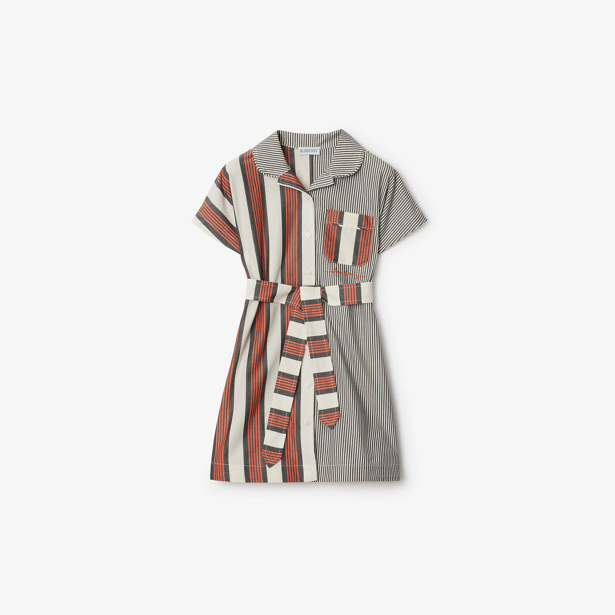 Striped Cotton Shirt Dress