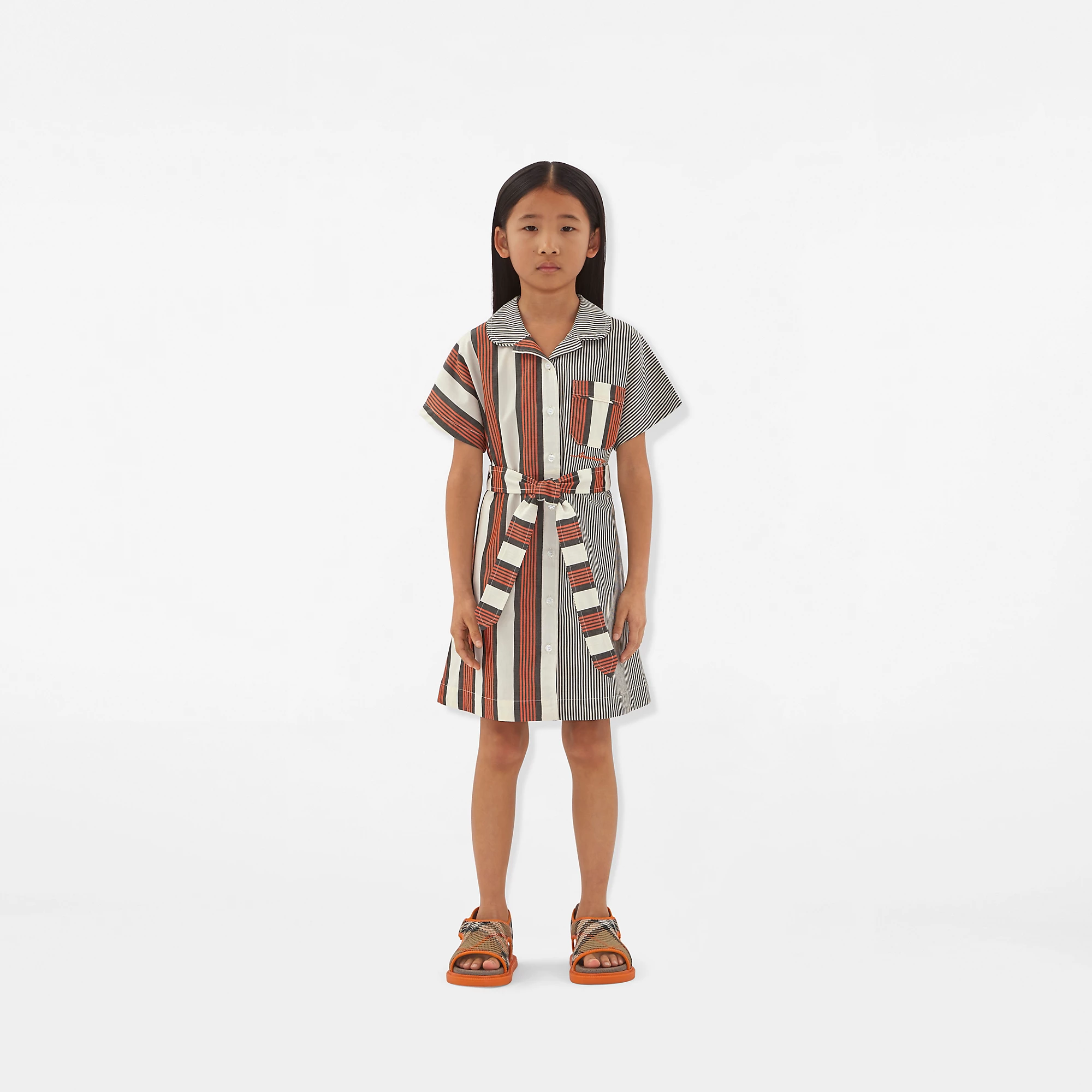 Striped Cotton Shirt Dress