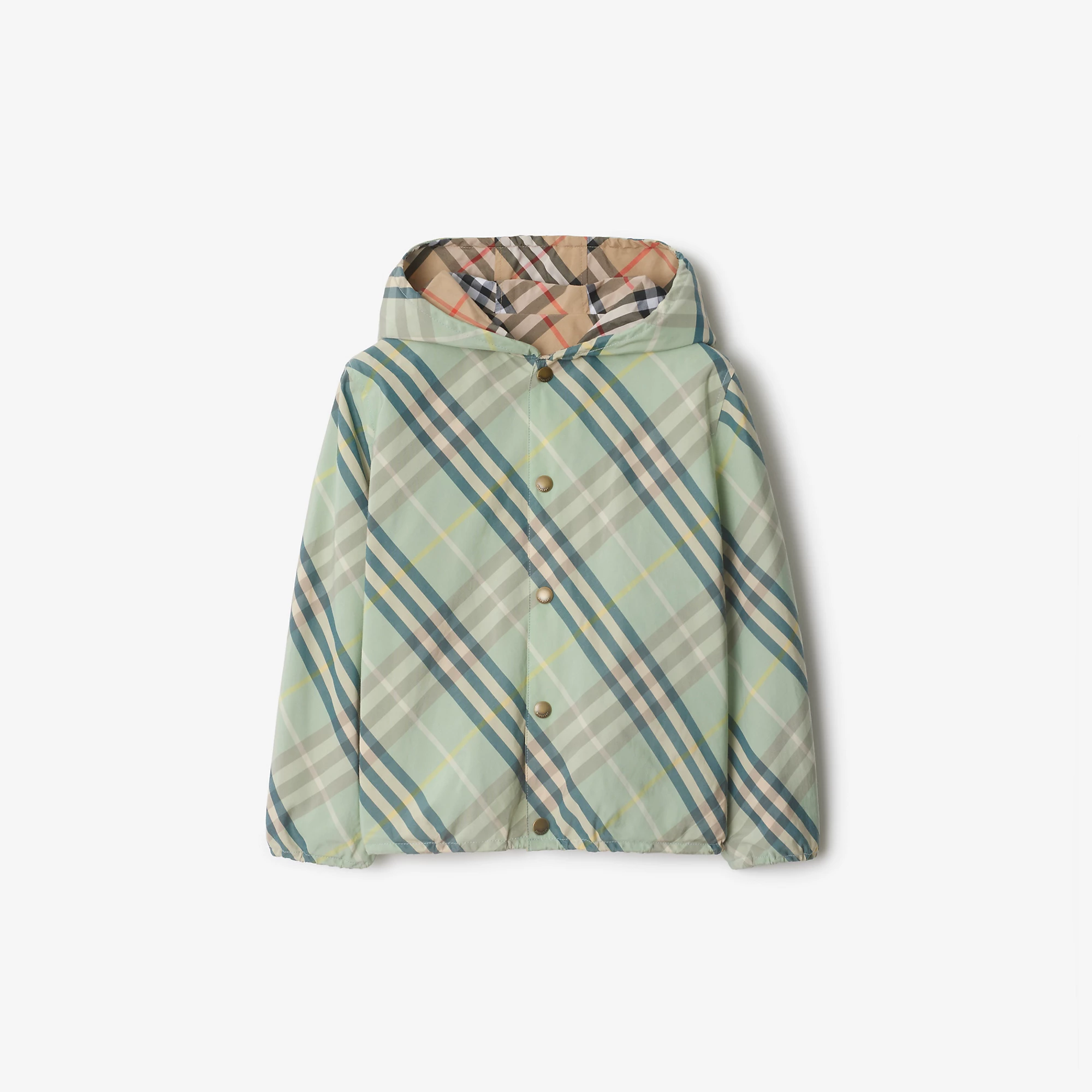 Reversible Check Cotton Blend Jacket