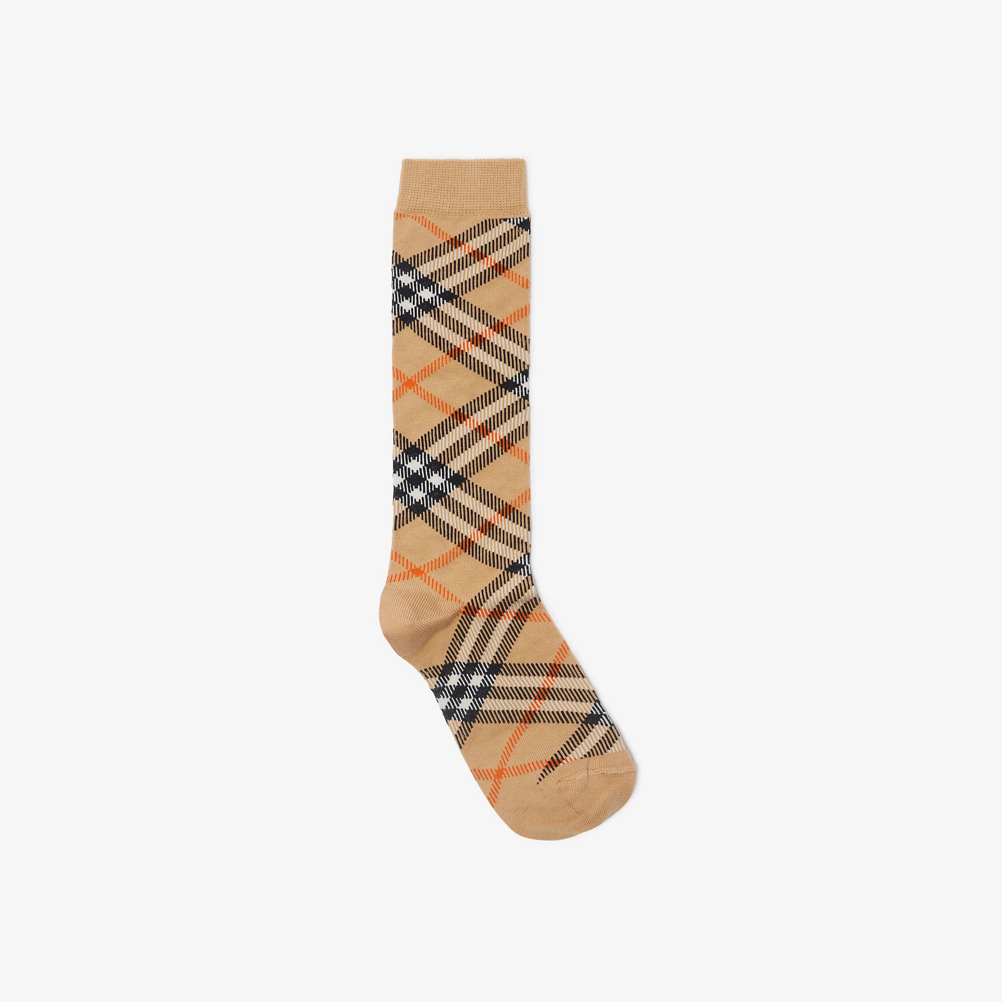 Check Cotton Blend Socks
