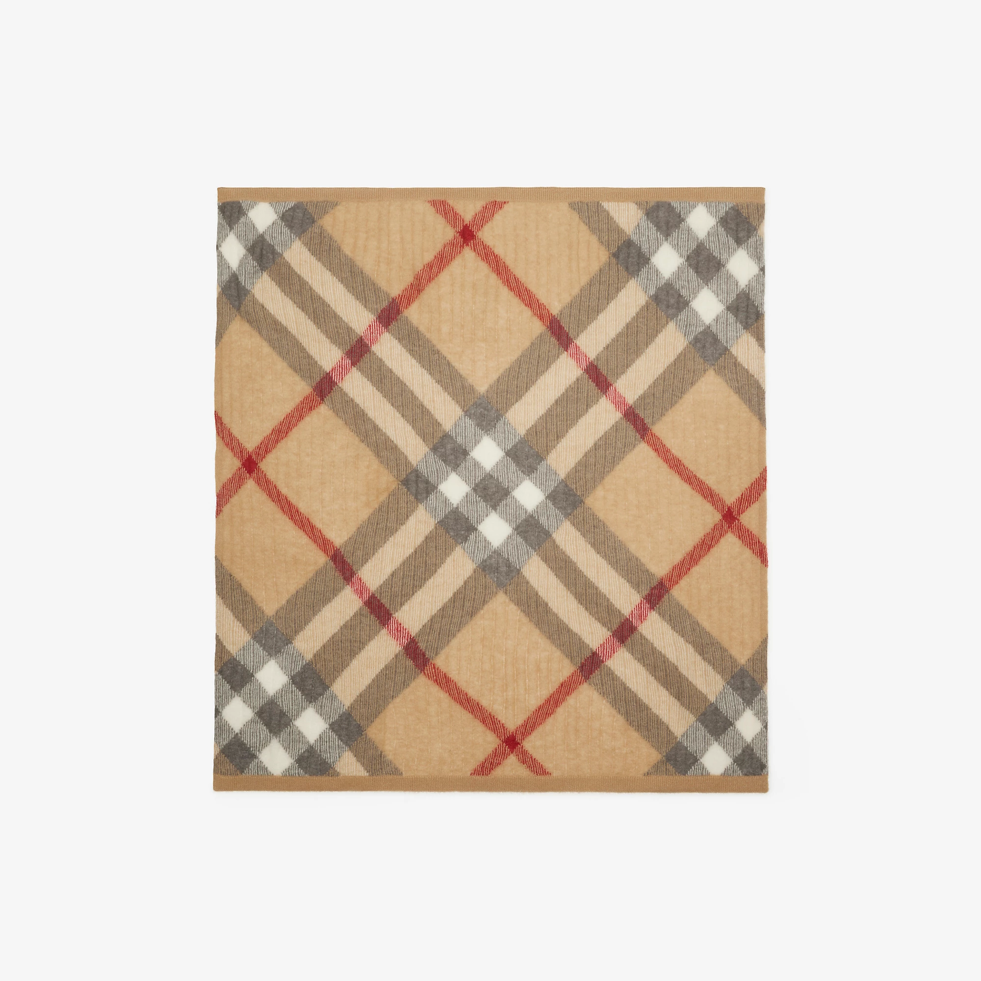 Check Alpaca Wool Silk Blend Baby Blanket