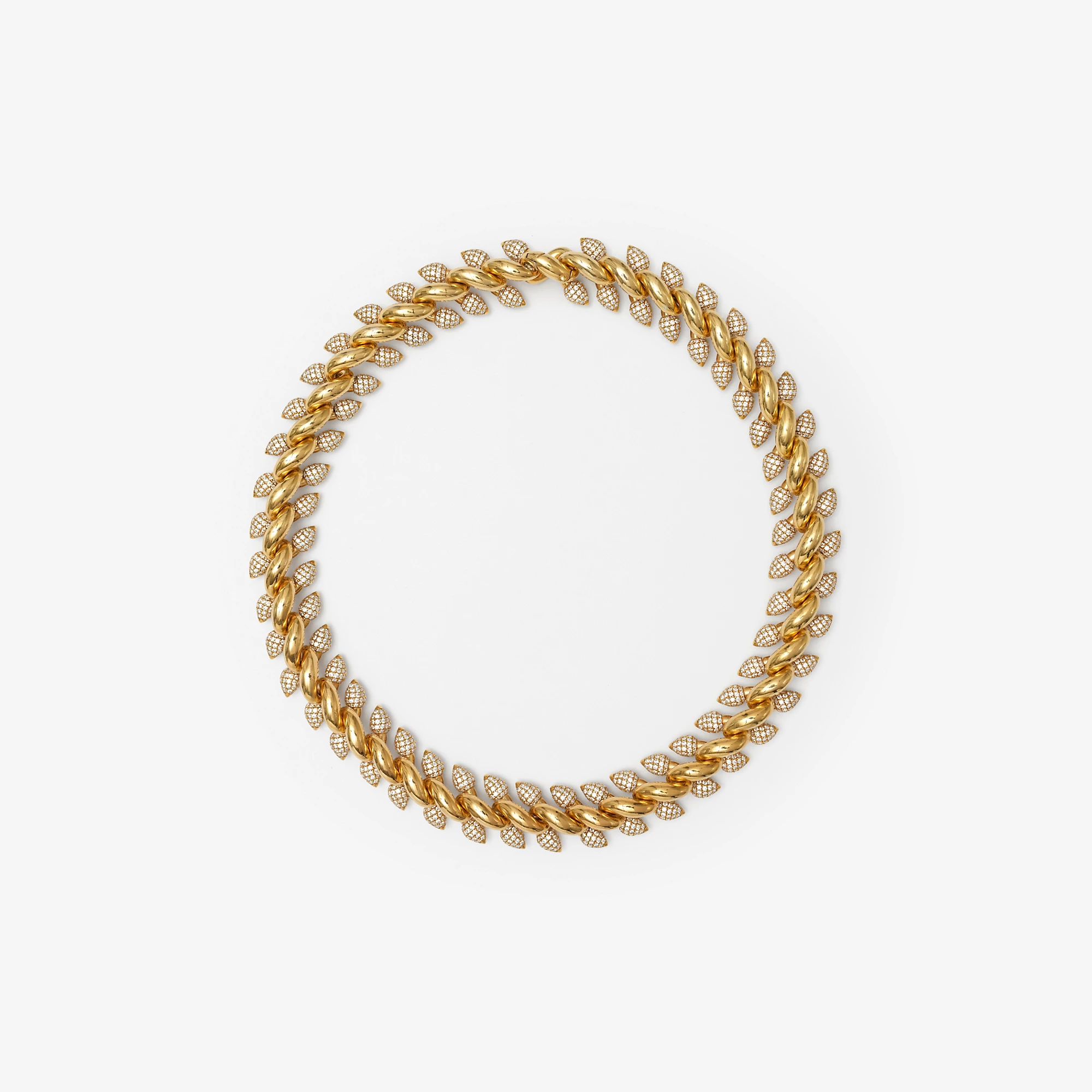 Spear PavÃ© Chain Necklace