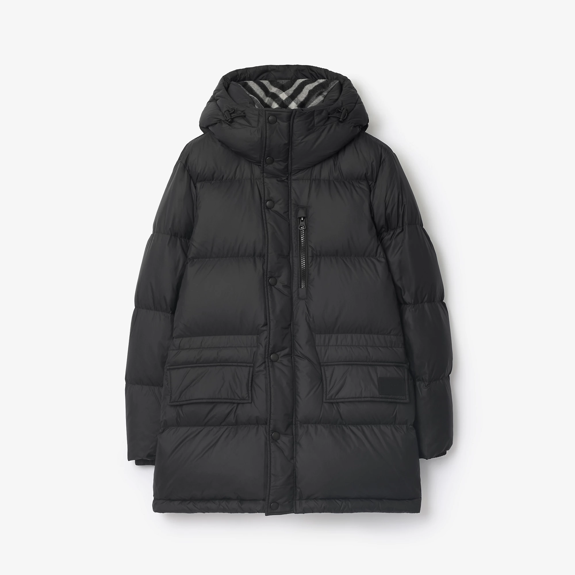 Nylon Hooded Puffer Jacket
