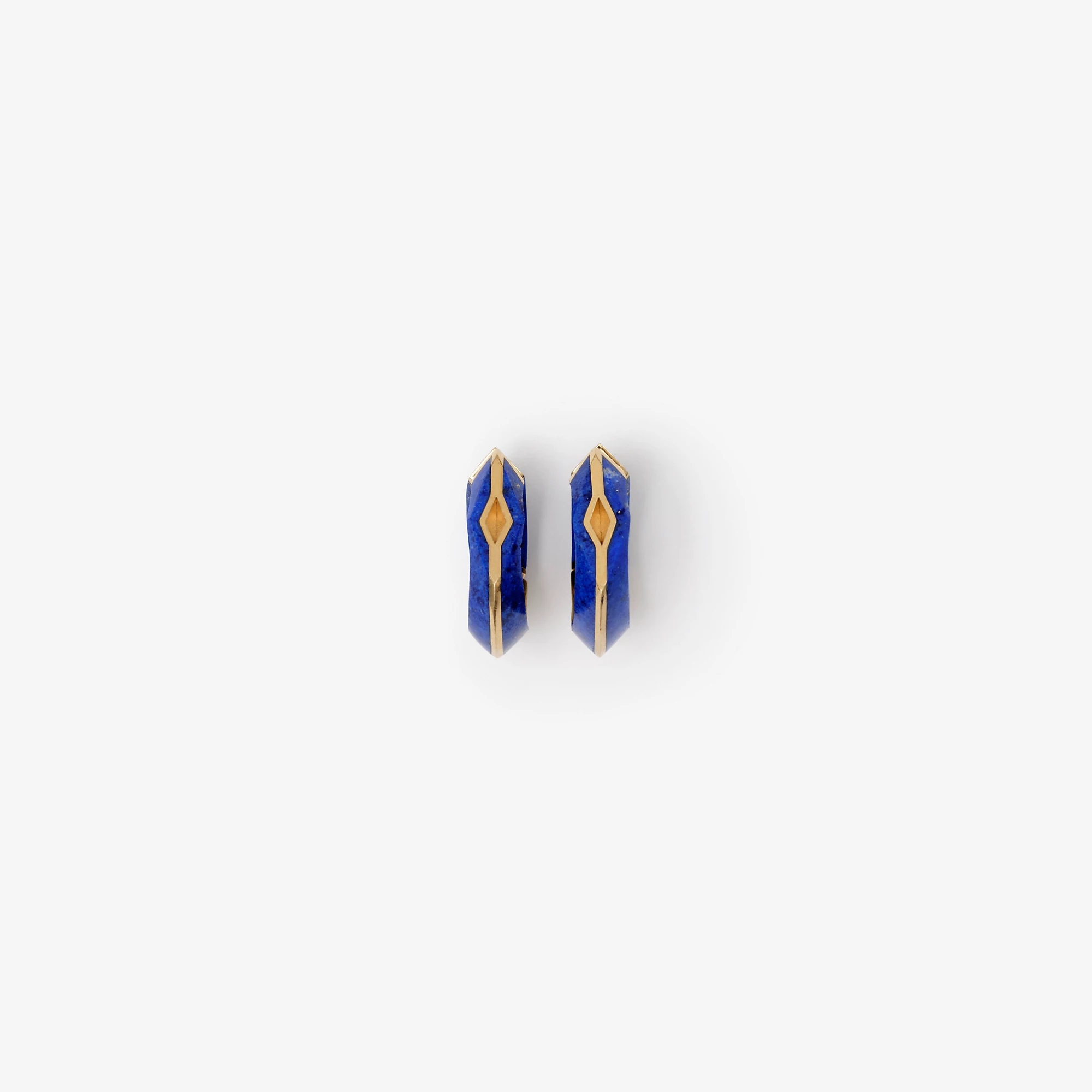 Lapis Large Hollow Hoop Earrings