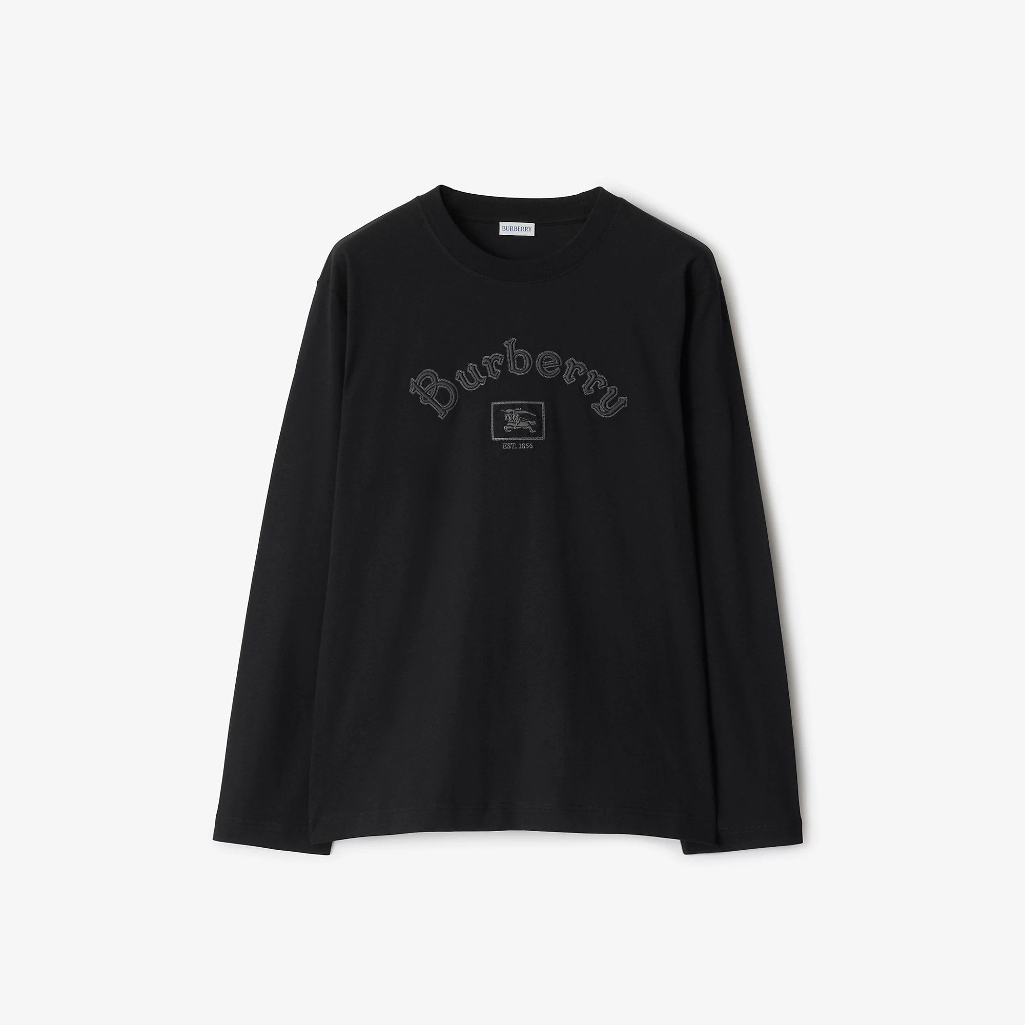 Long-sleeve Gothic Logo Cotton T-shirt