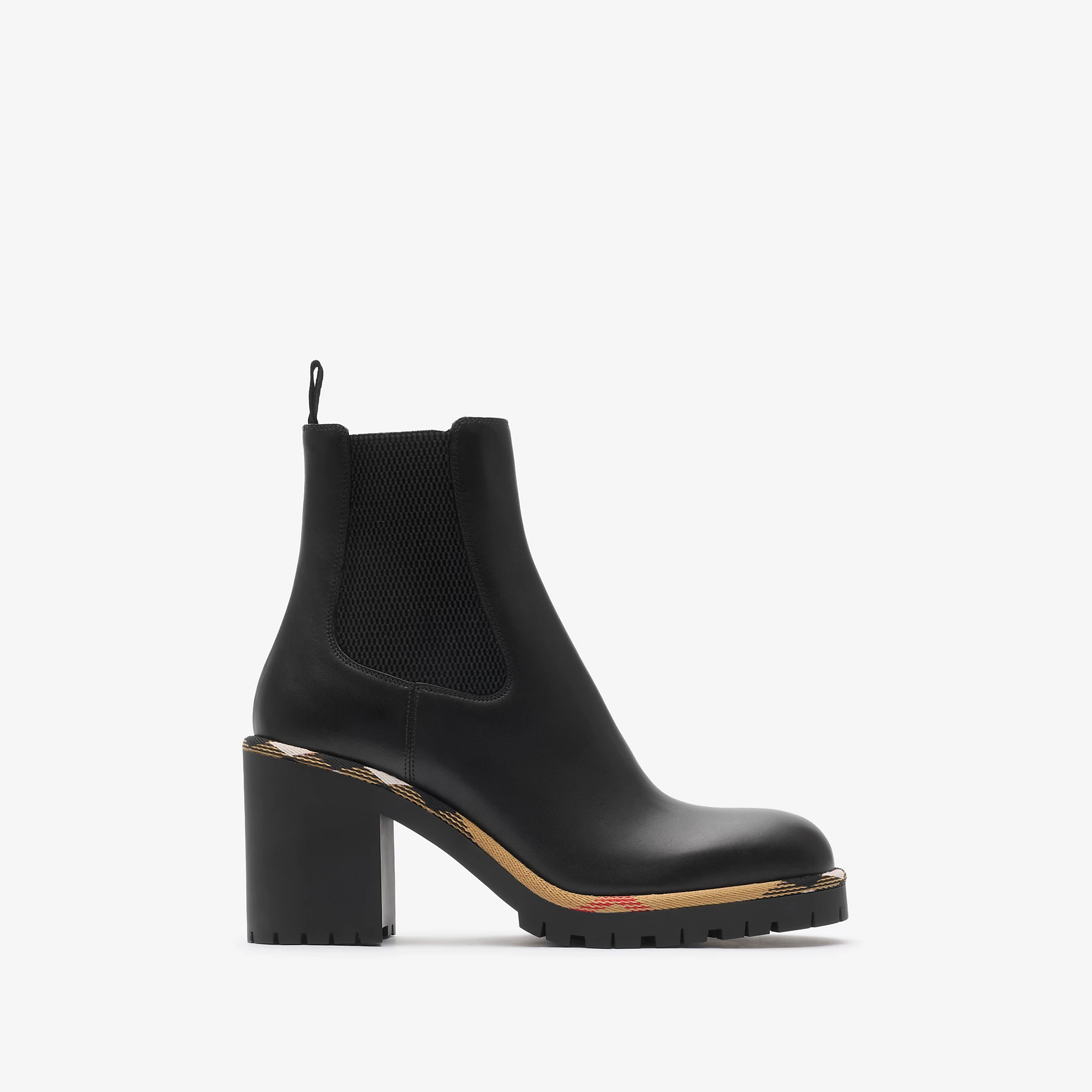 Leather Gravel Heel Chelsea Bootsâ