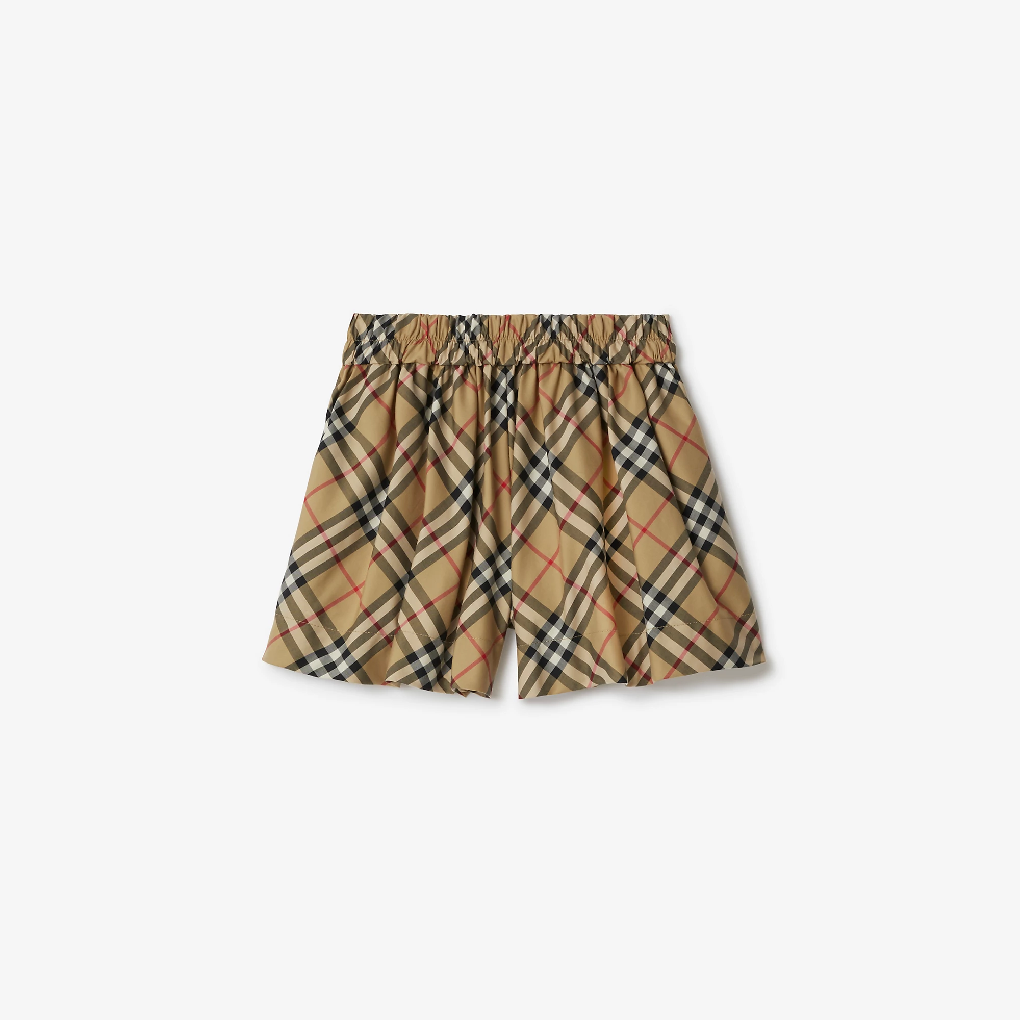 Check Stretch Cotton Shorts
