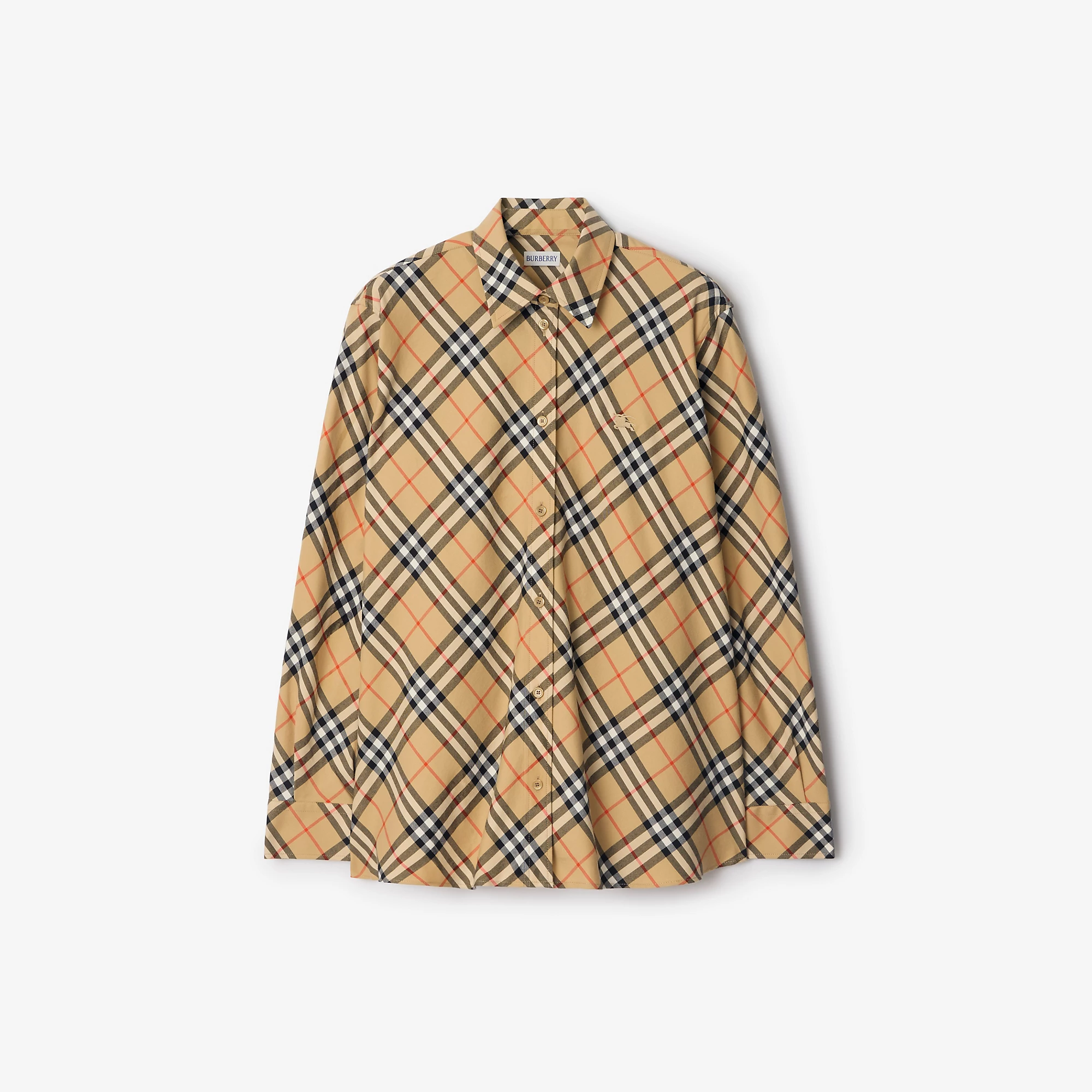 Relaxed Fit Check Cotton Flannel Shirt