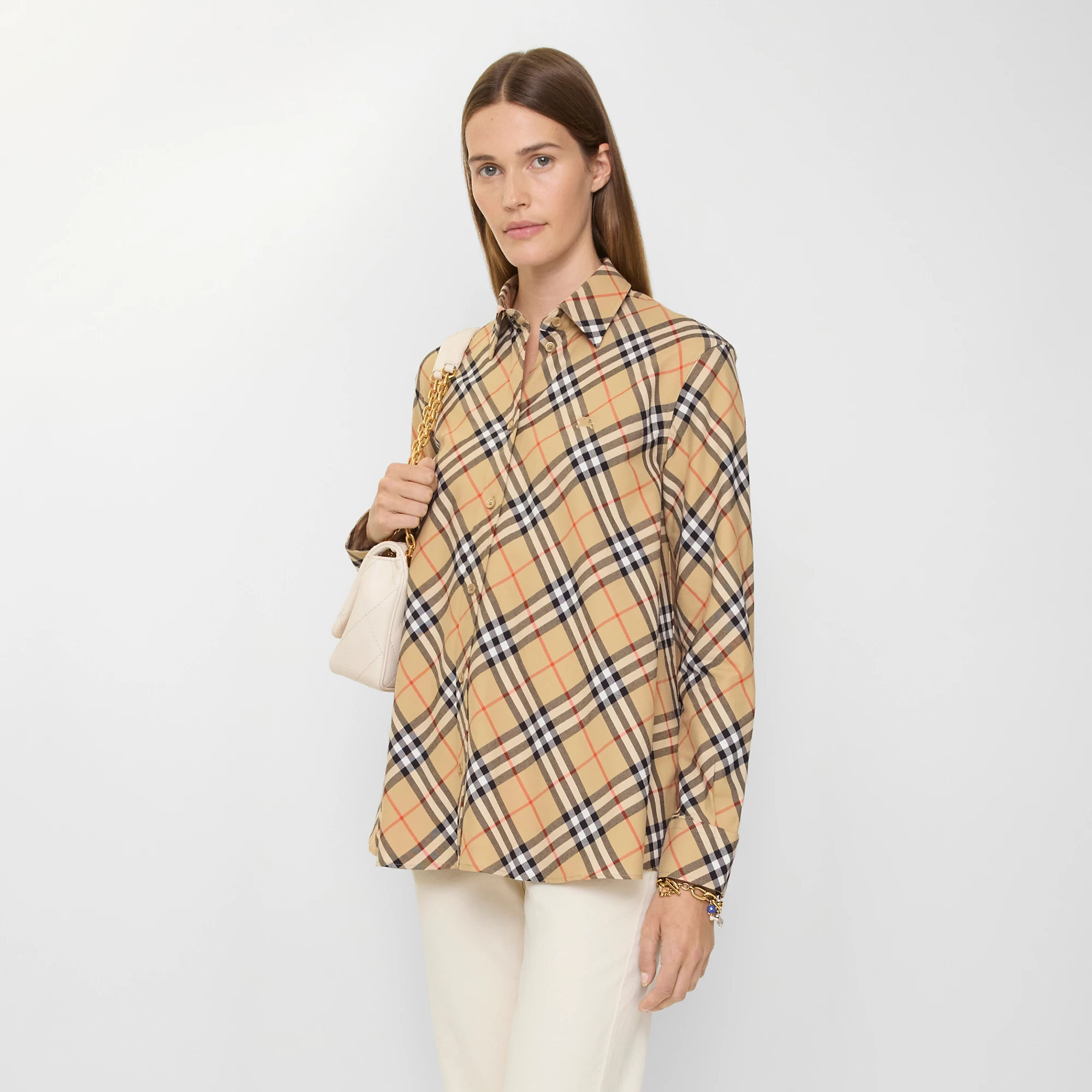 Relaxed Fit Check Cotton Flannel Shirt