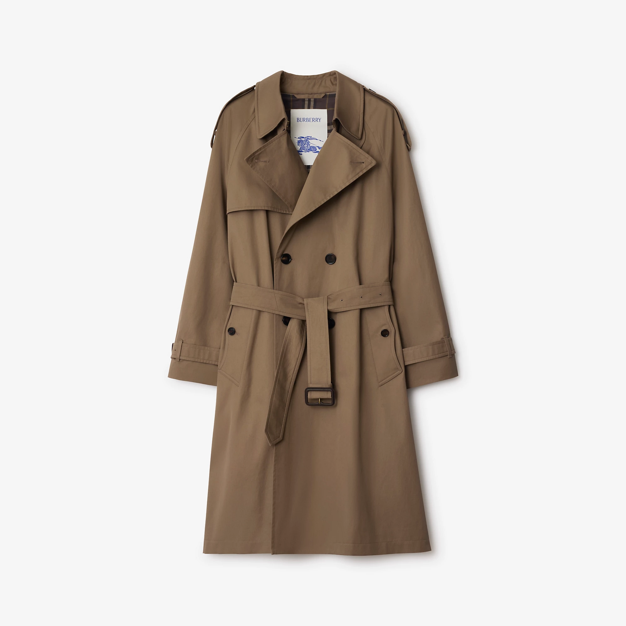 Long Gabardine Trench Coat