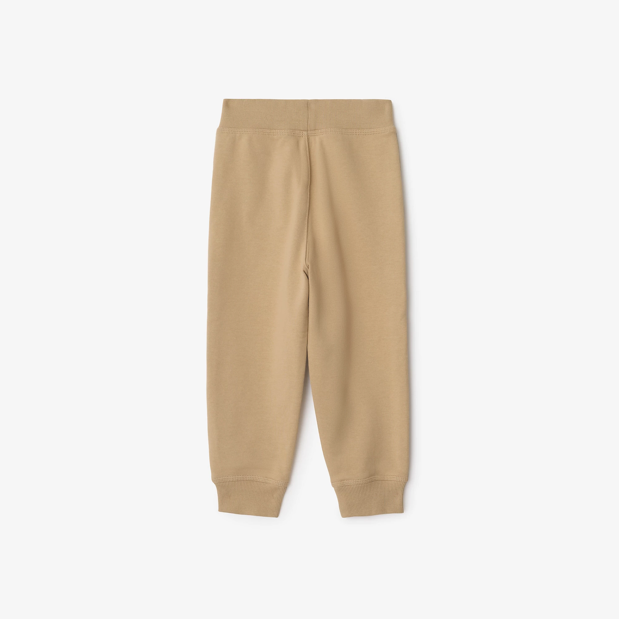 Check Trim Cotton Jogging Pants