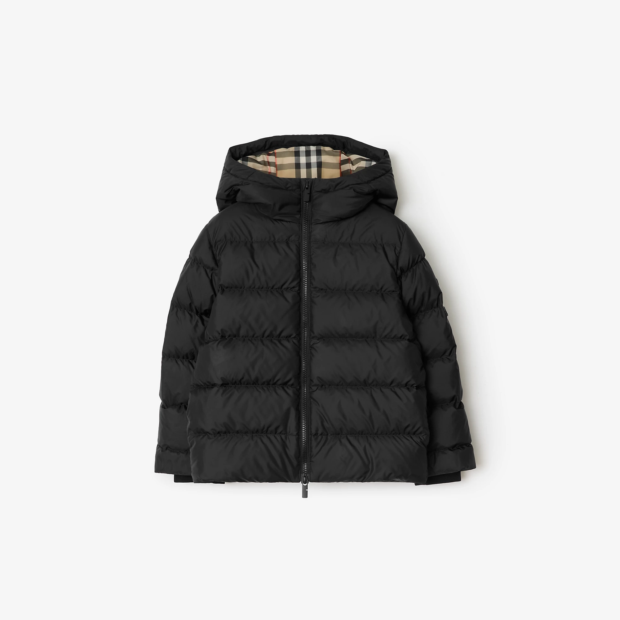 Nylon Hooded Puffer Coat