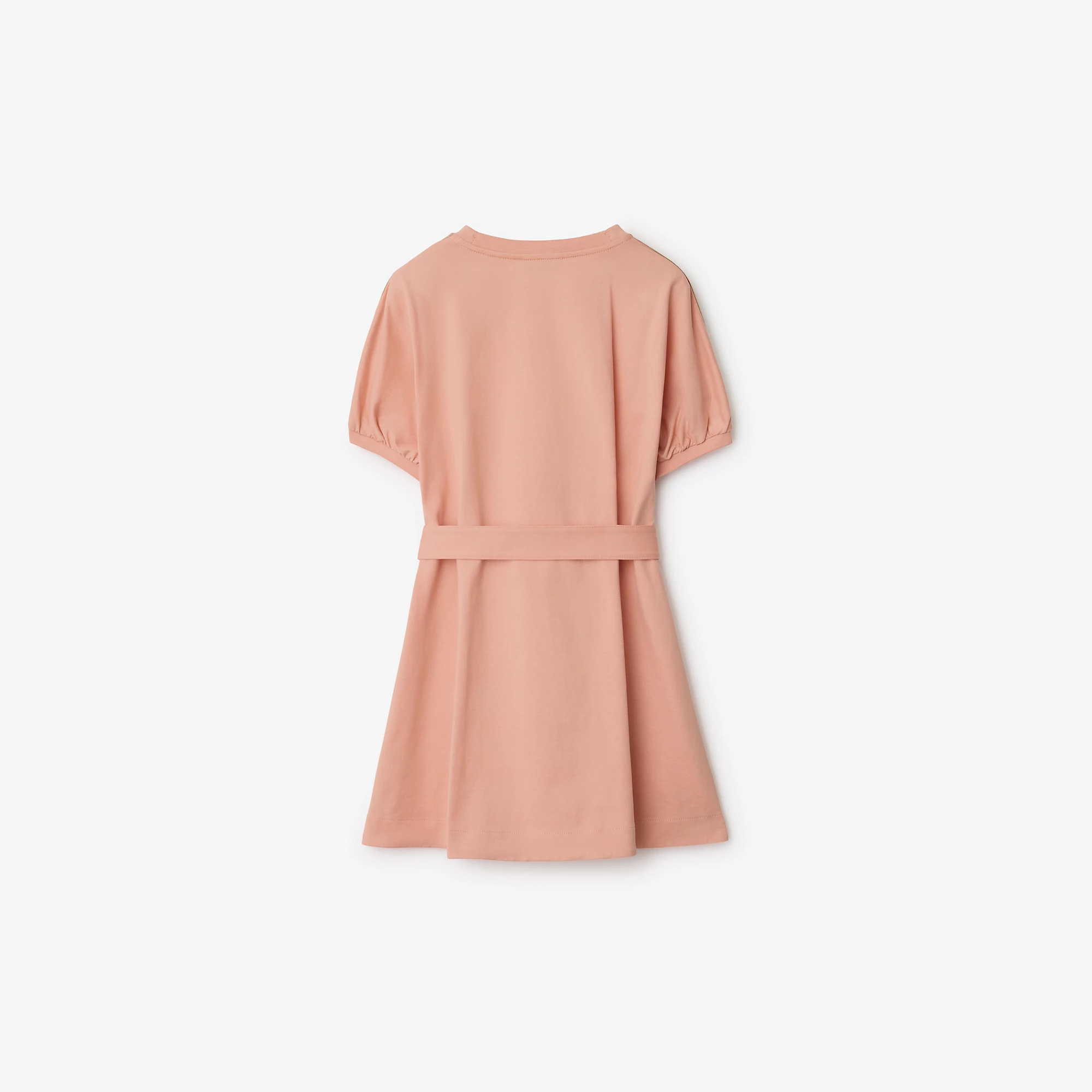 Check Trim Cotton T-shirt Dress