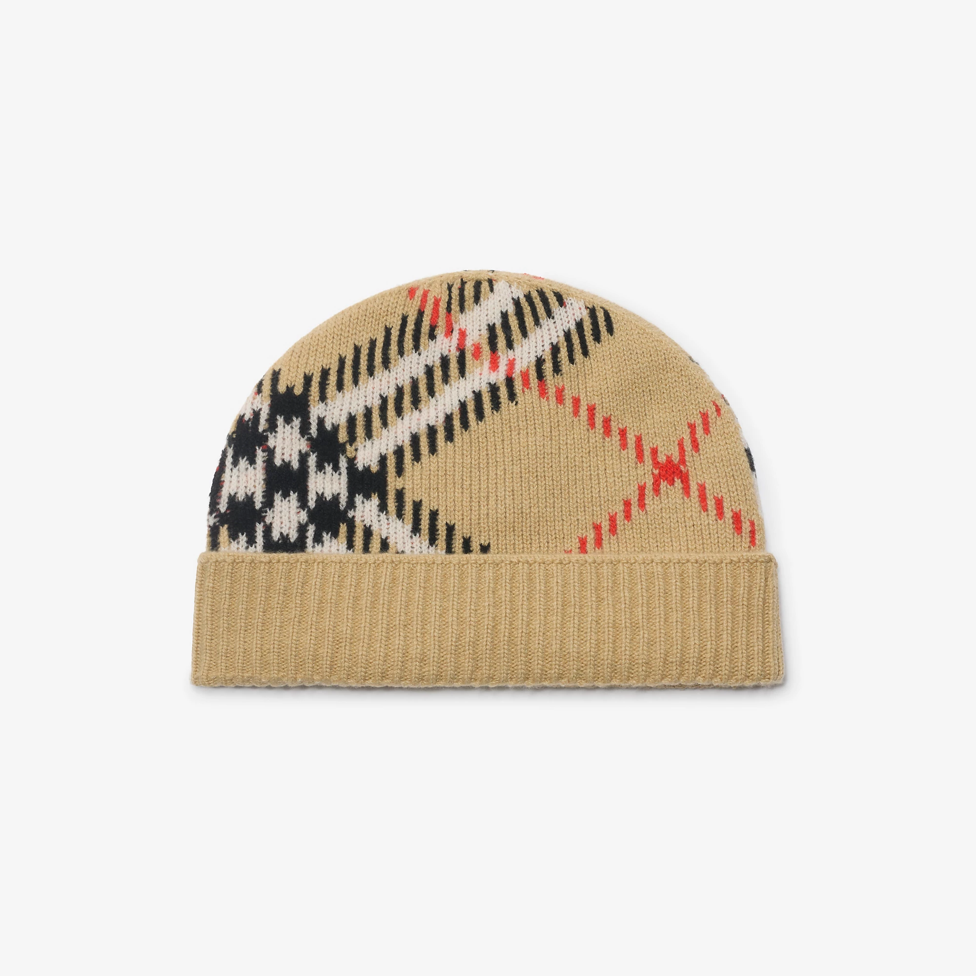 Check Cashmere Blend Beanie