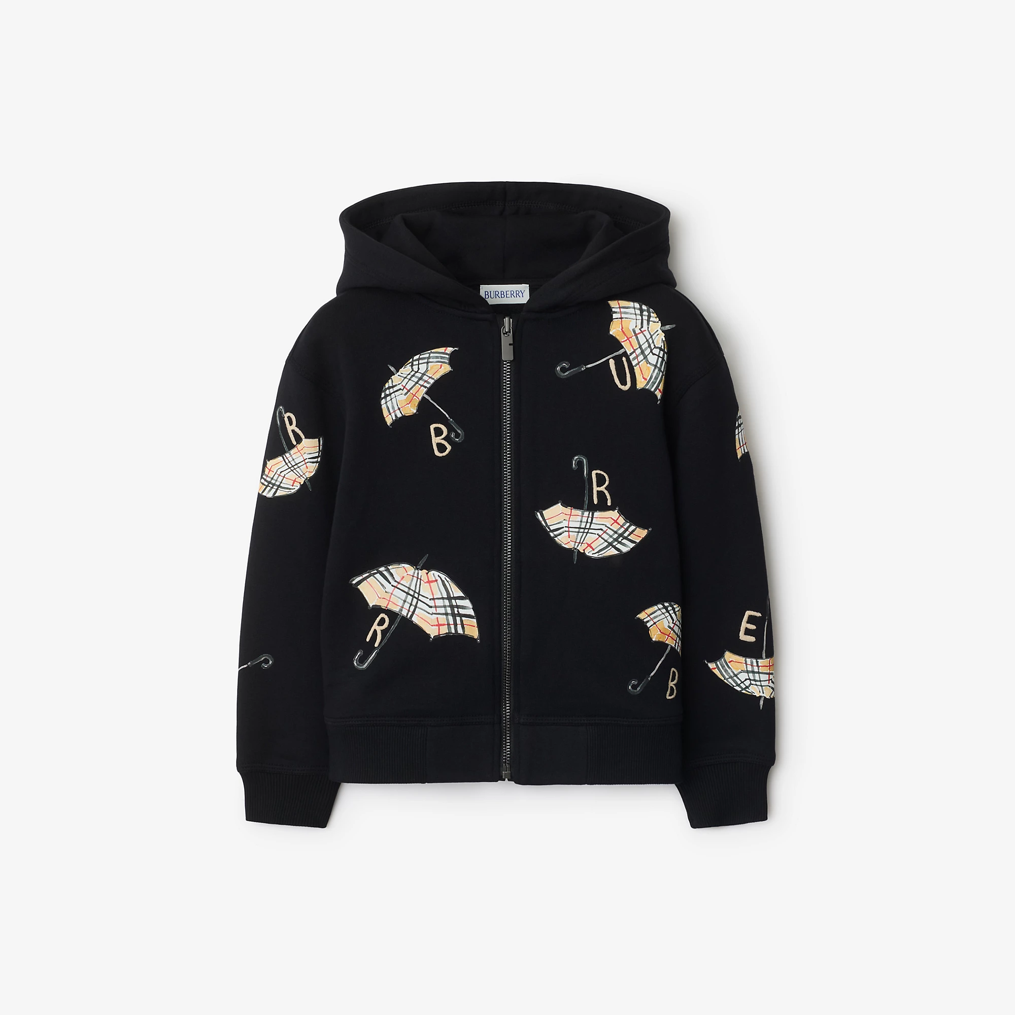 Umbrella Logo Cotton Zip Hoodie