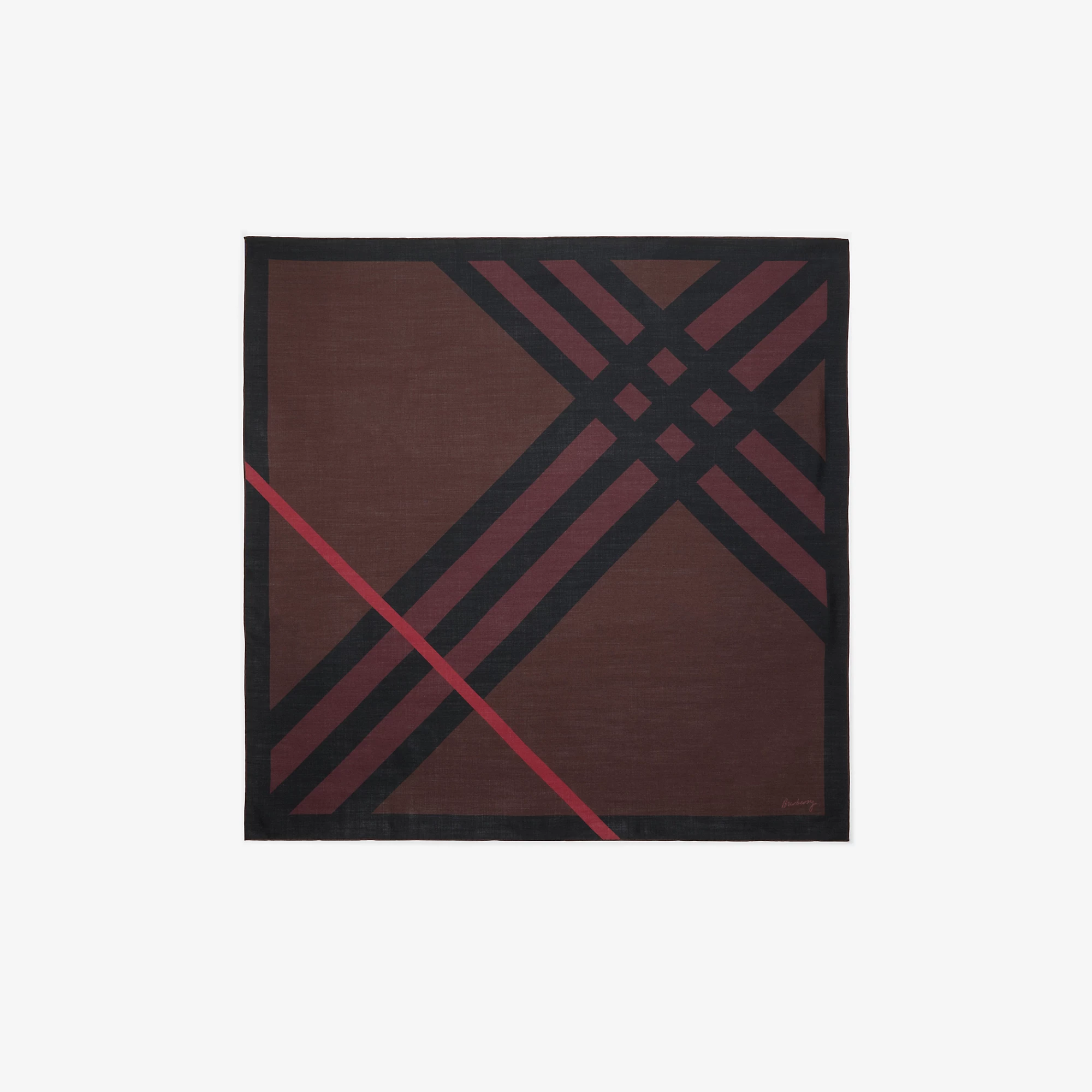 Check Cashmere Silk Scarf