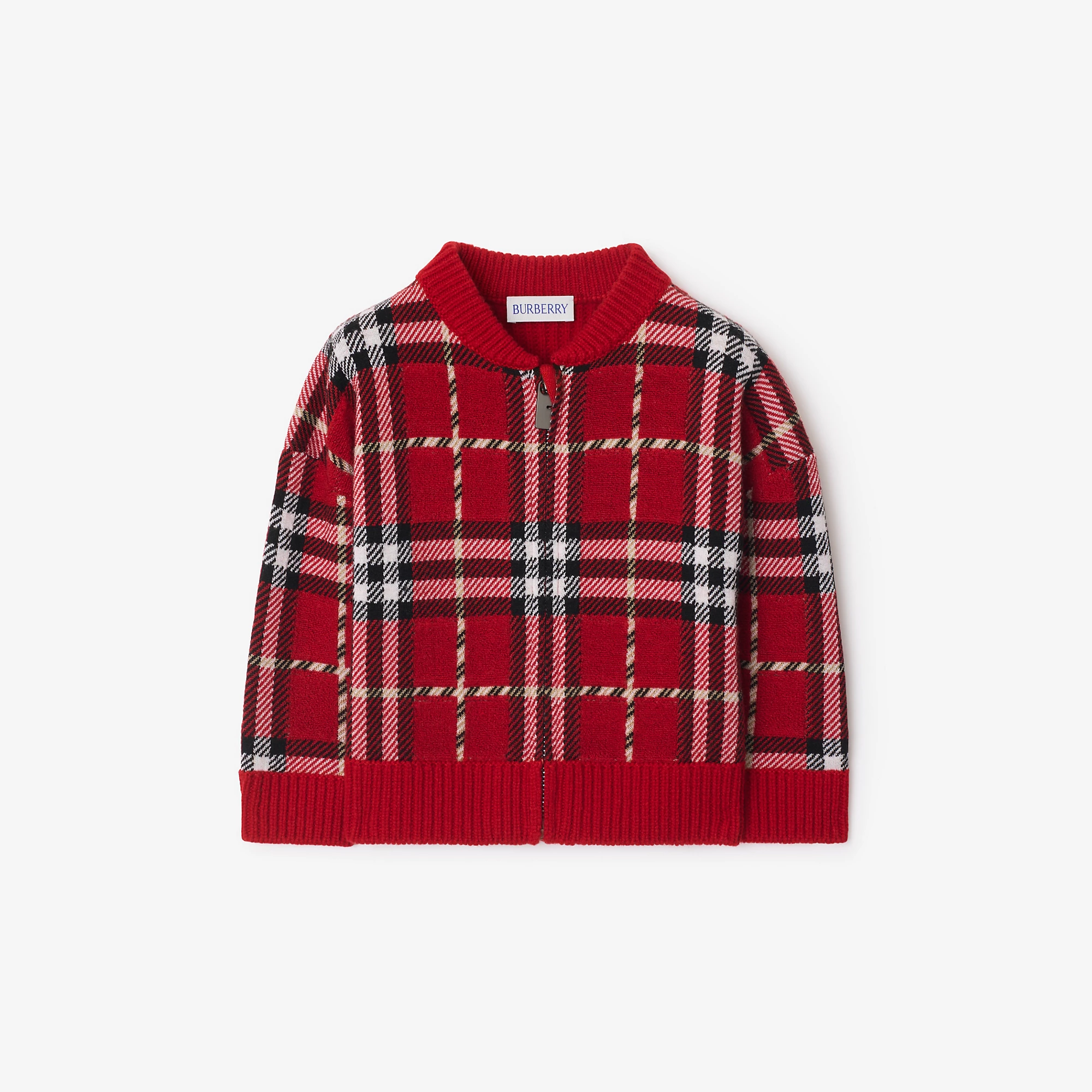 Check Wool Bomber Jacket