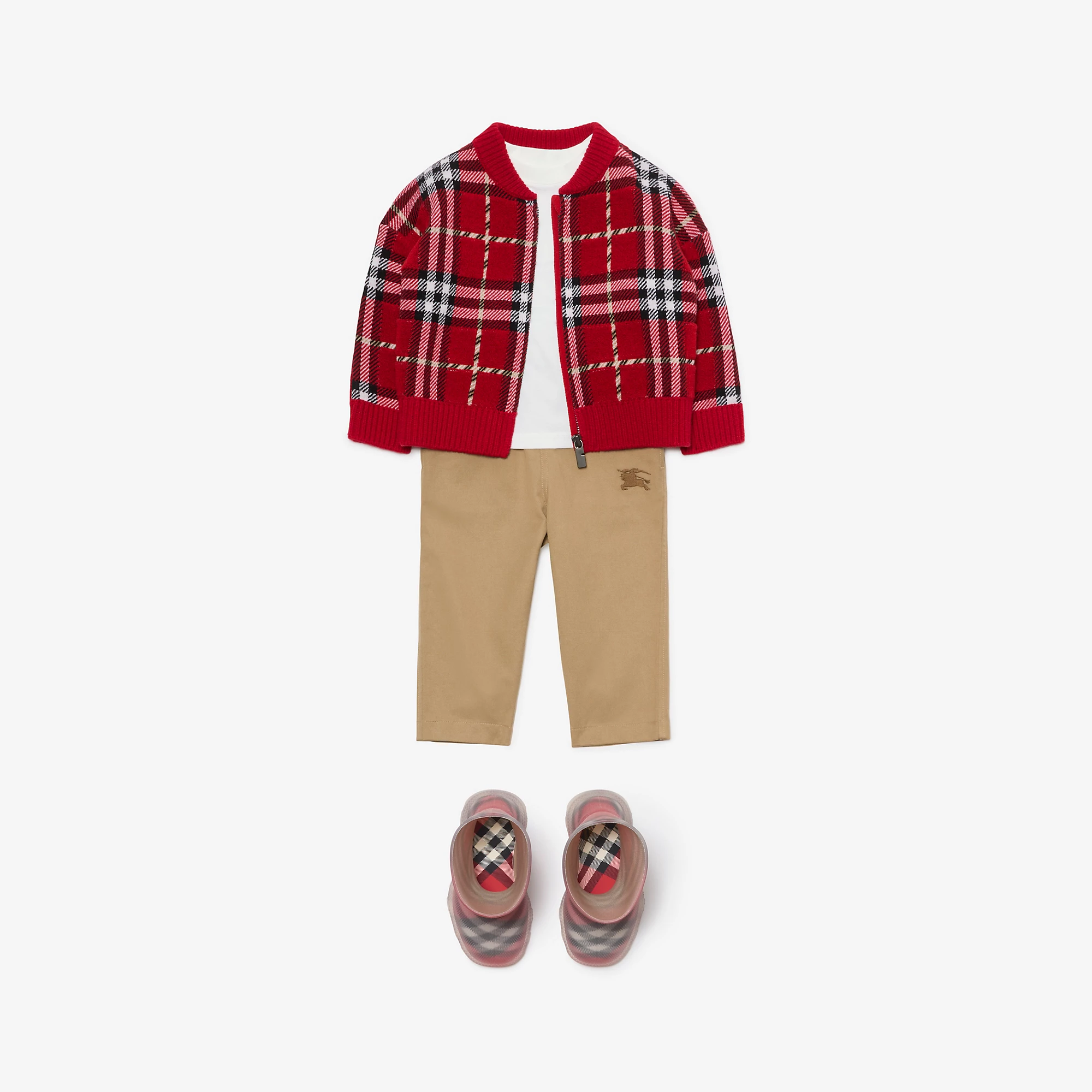 Check Wool Bomber Jacket