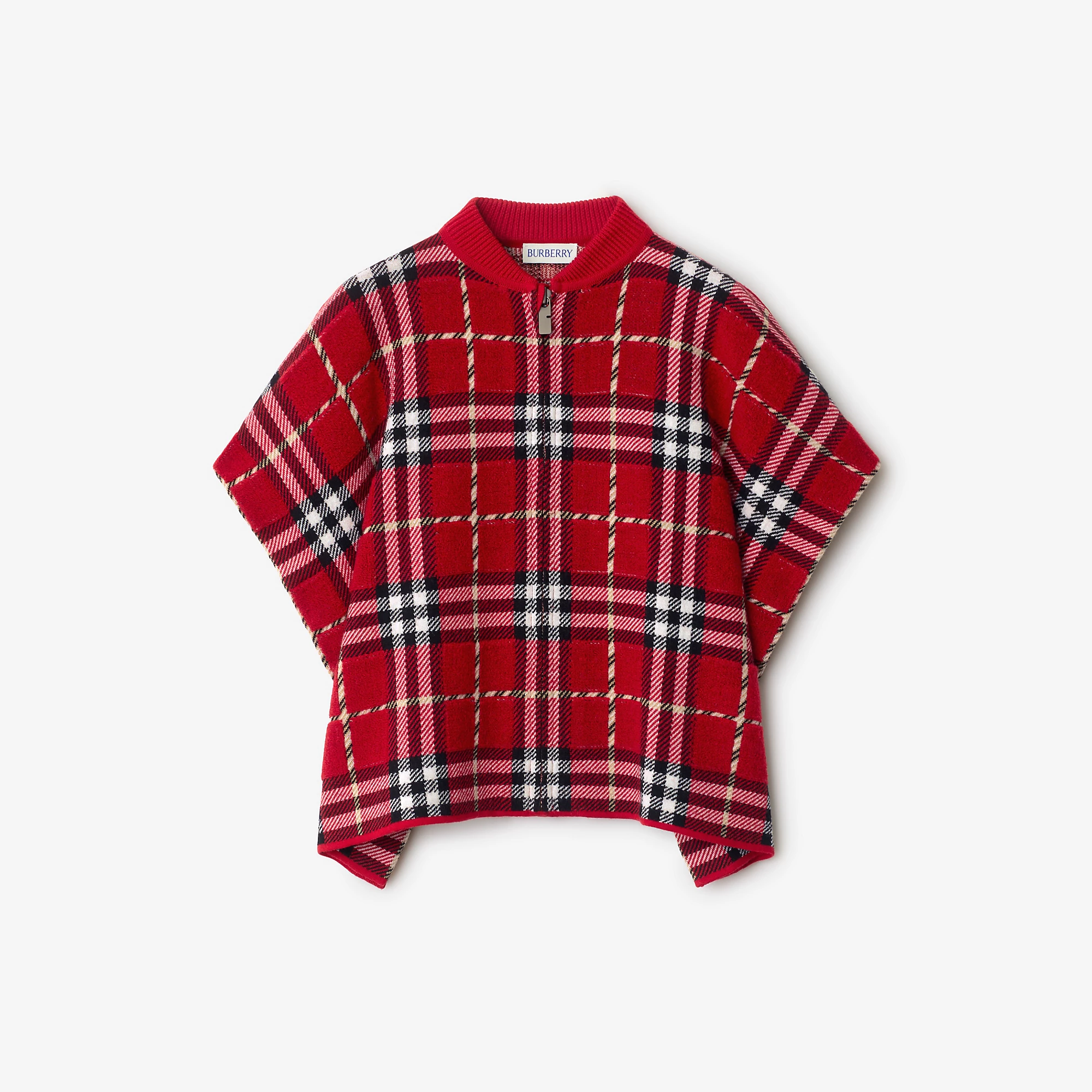 Check Wool Cape