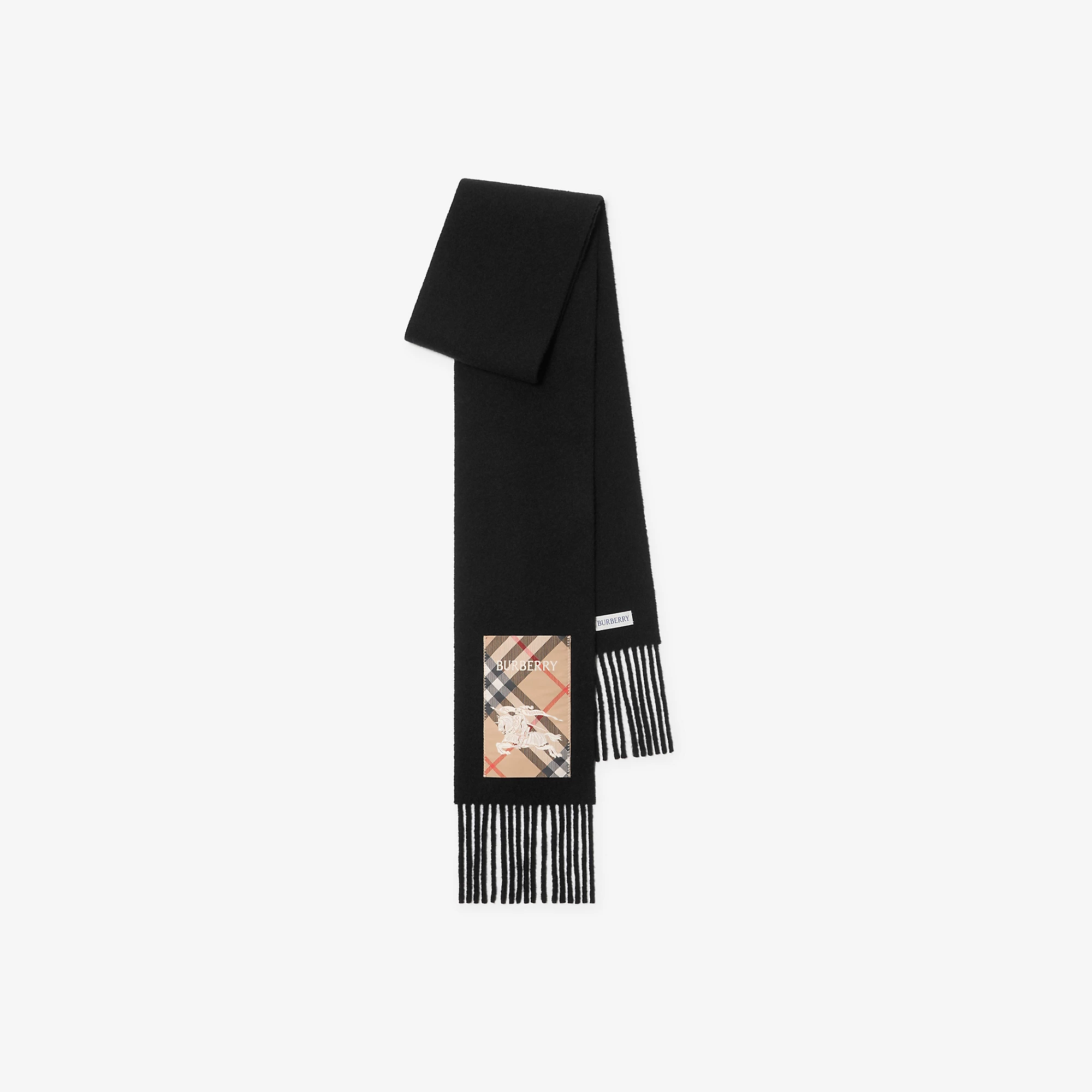 Check Label Cashmere Scarf