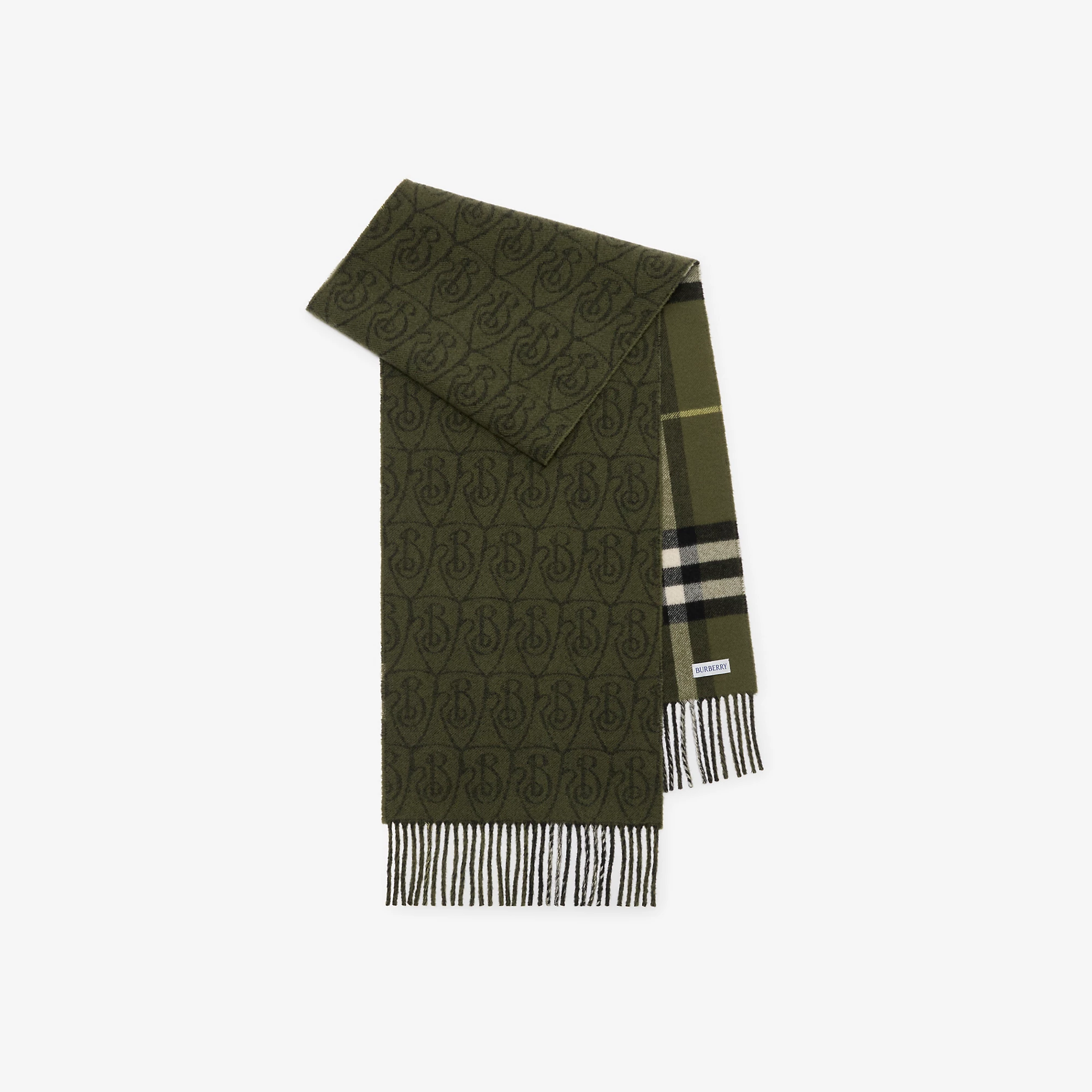 Reversible B Shield Cashmere Scarf