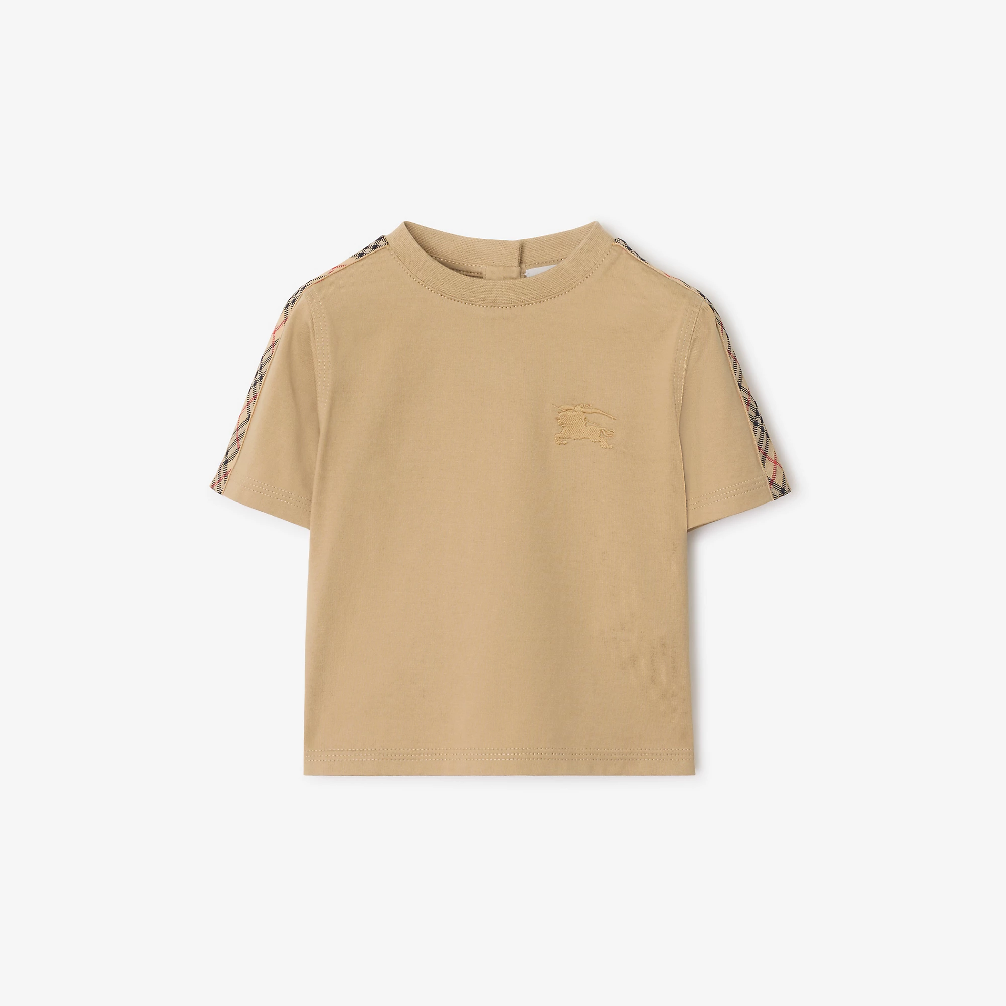 Check Trim Cotton T-shirt