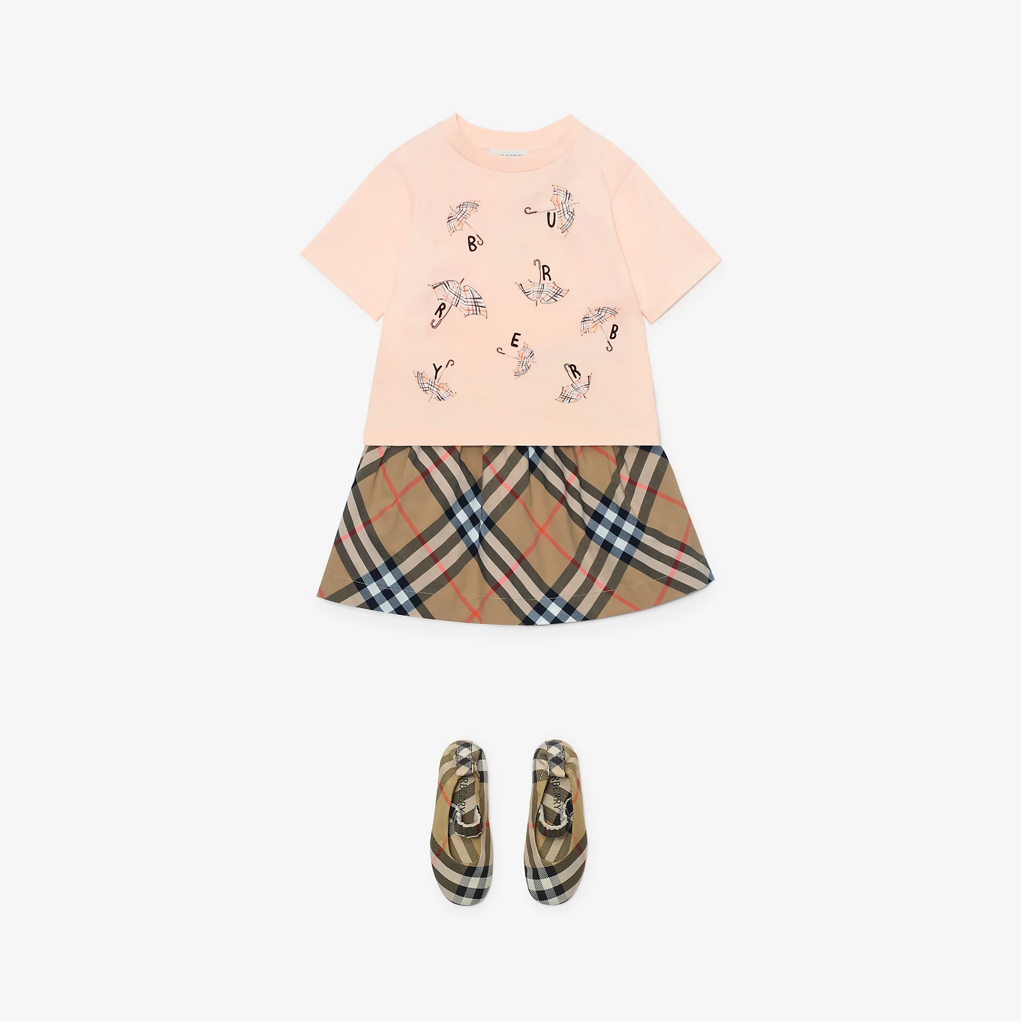 Umbrella Logo Cotton T-shirt