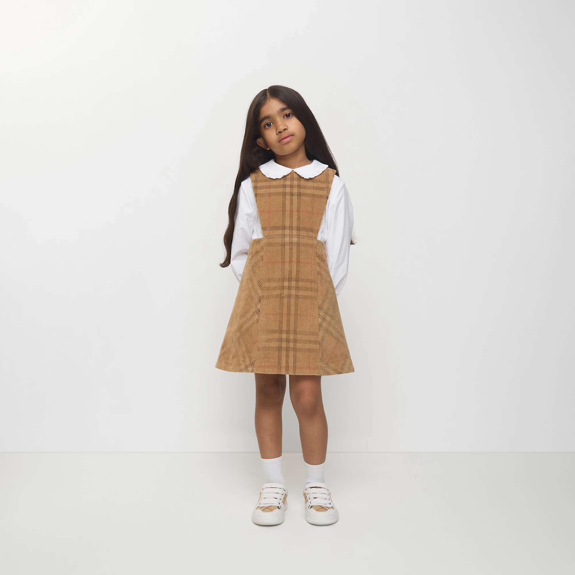 Check Corduroy Dress