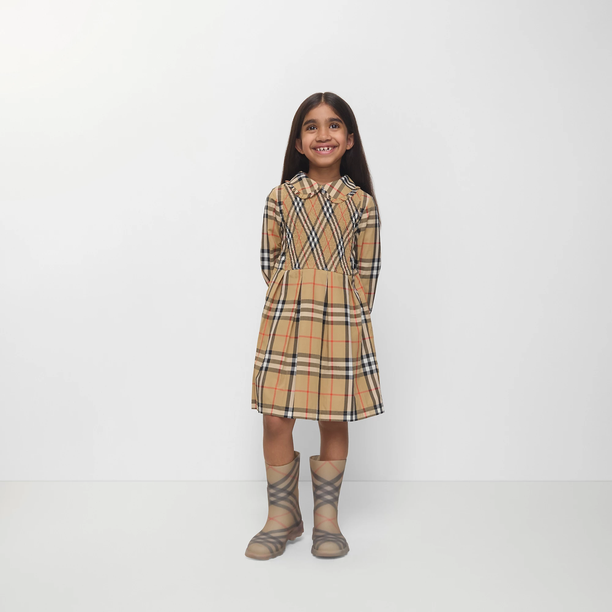 Check Cotton Poplin Dress