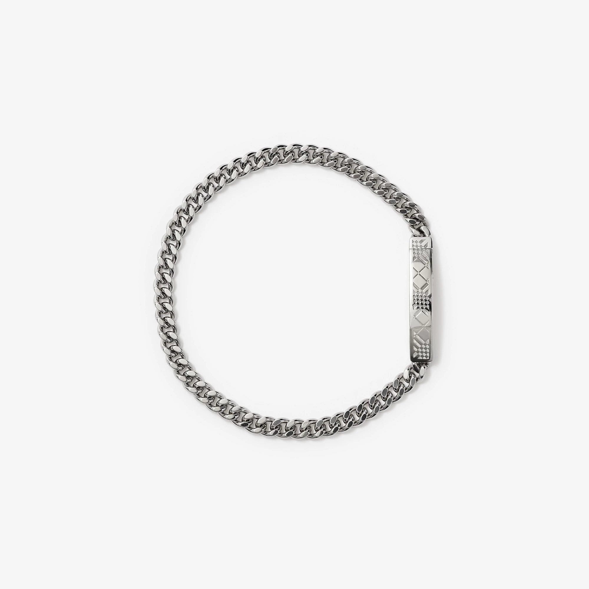 Engraved Check Chain Bracelet