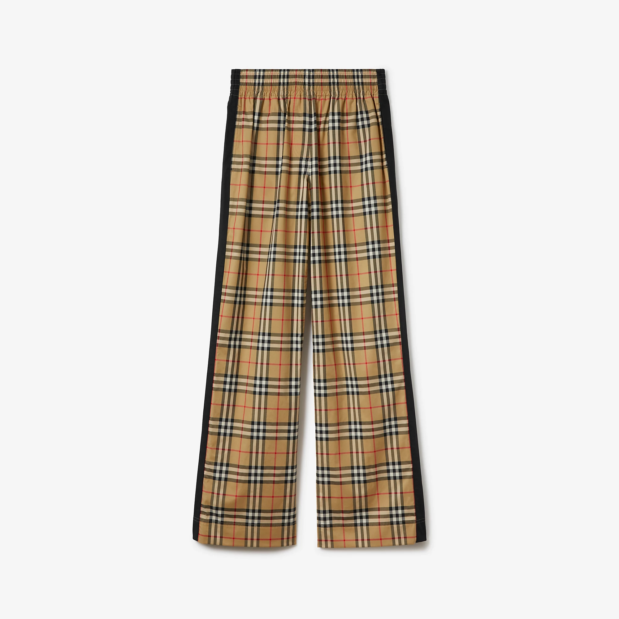 Check Cotton Trousers