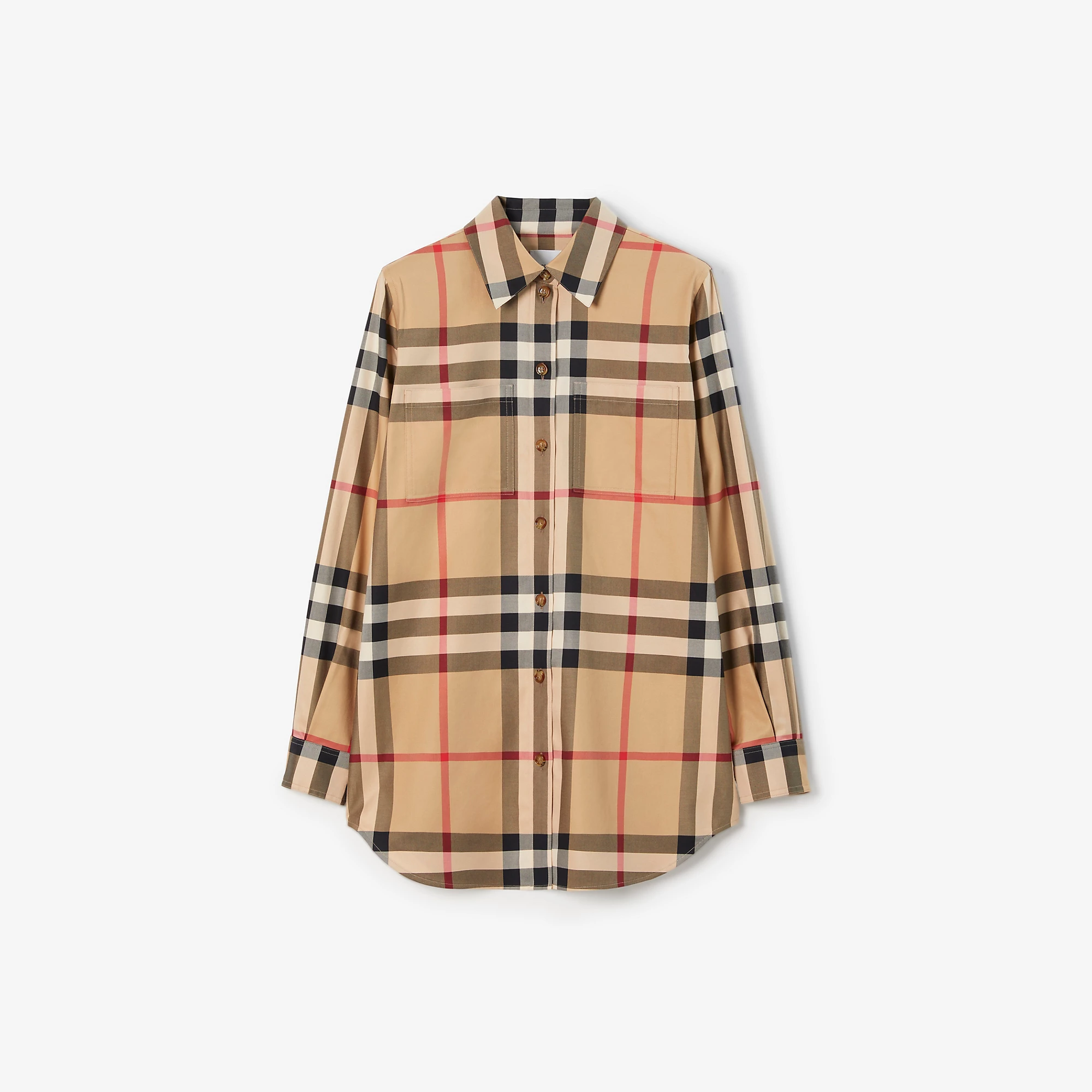 Check Stretch Cotton Shirt