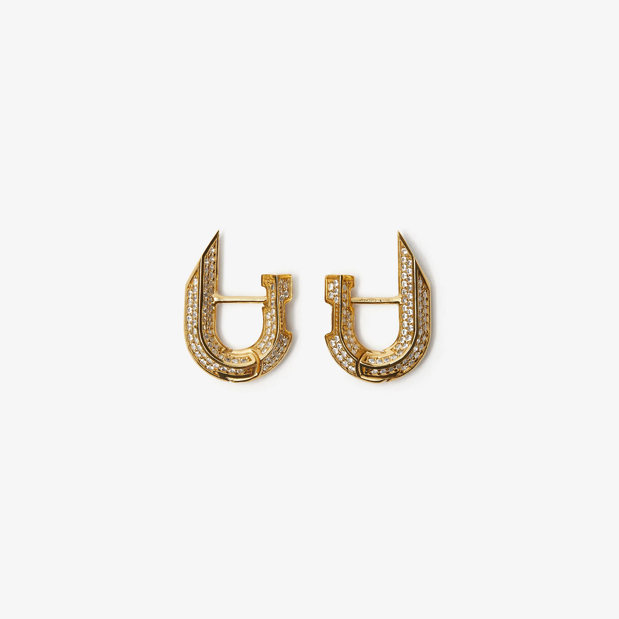 Hollow Spike PavÃ© Earrings