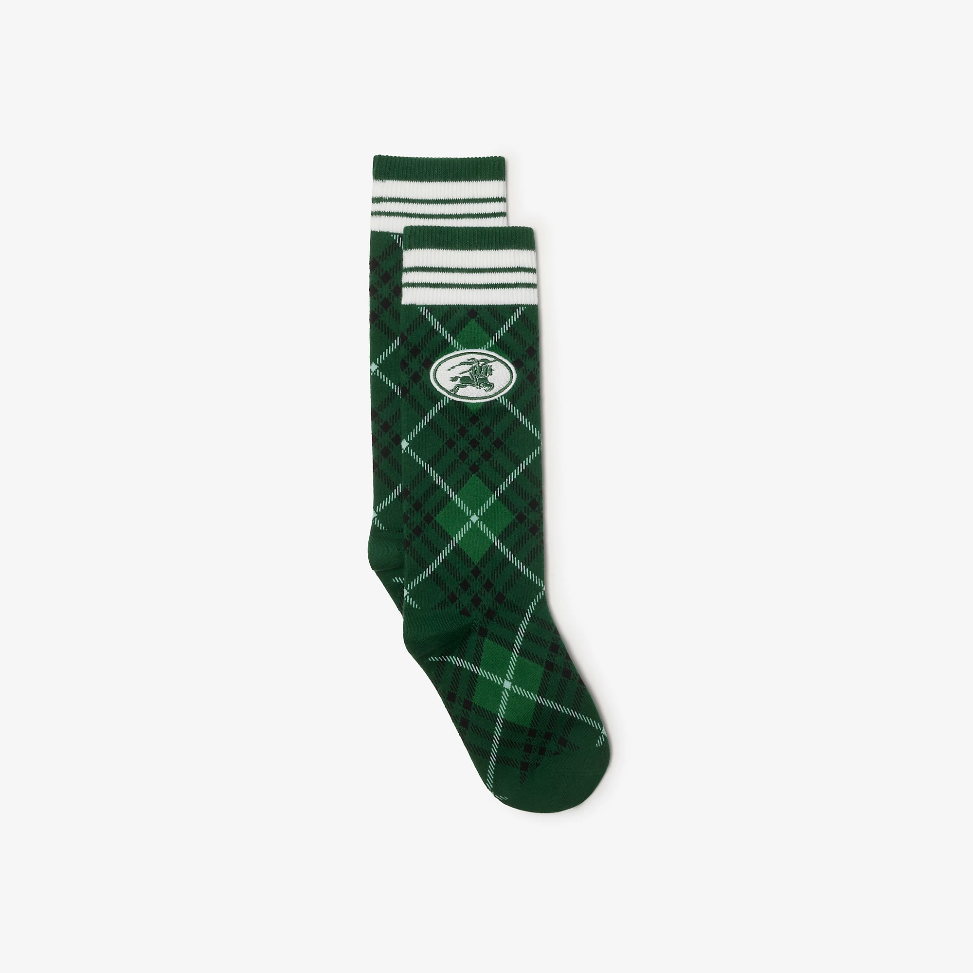 Argyle Check Stretch Cotton Blend Socks