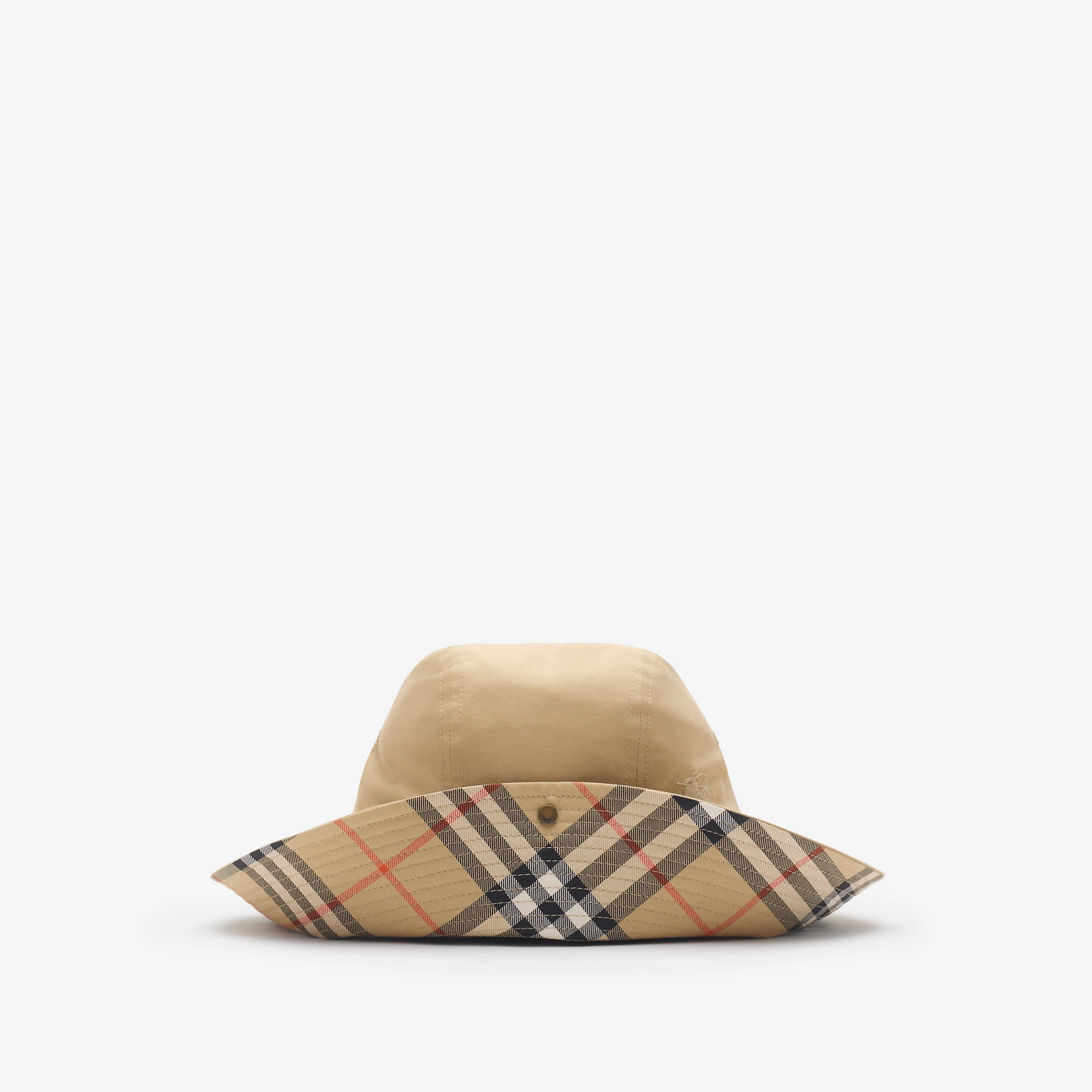 Check Brim Gabardine Hat