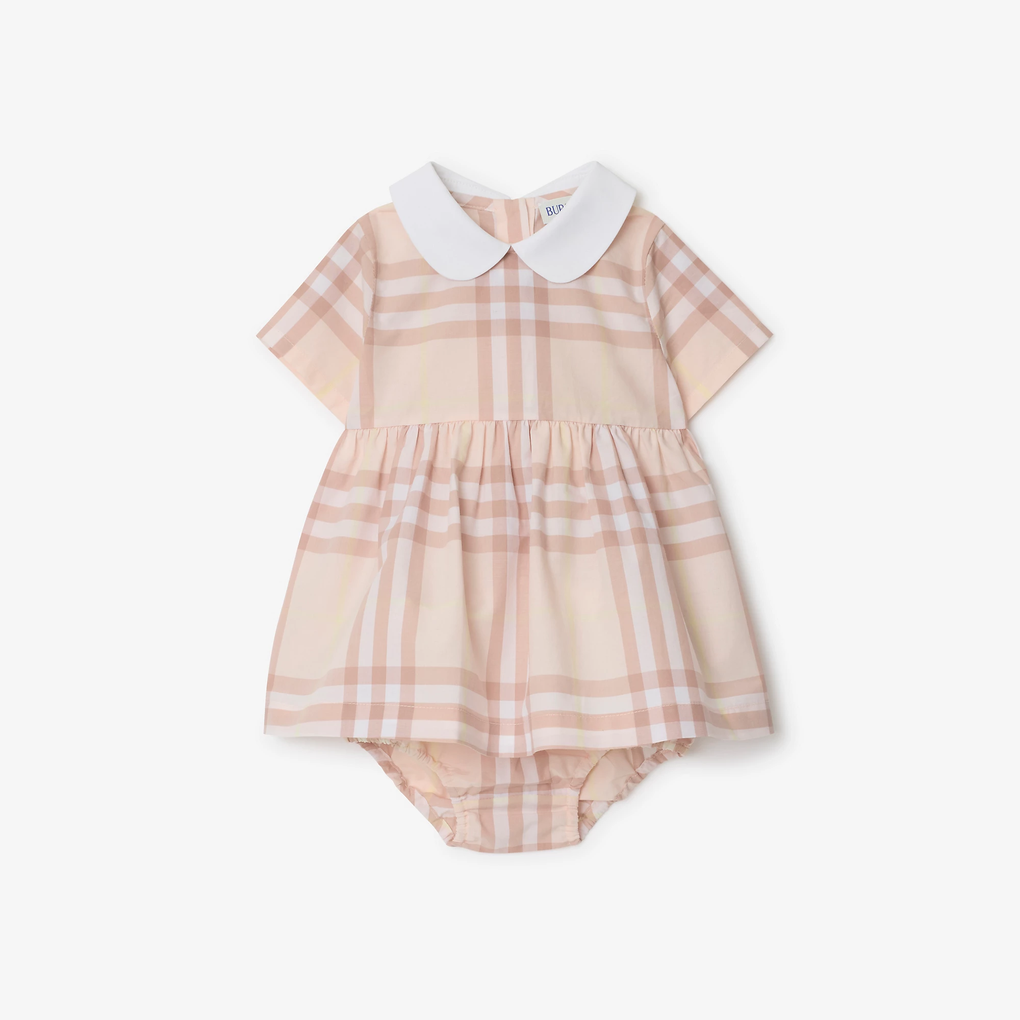 Check Cotton Poplin Dress with Bloomers