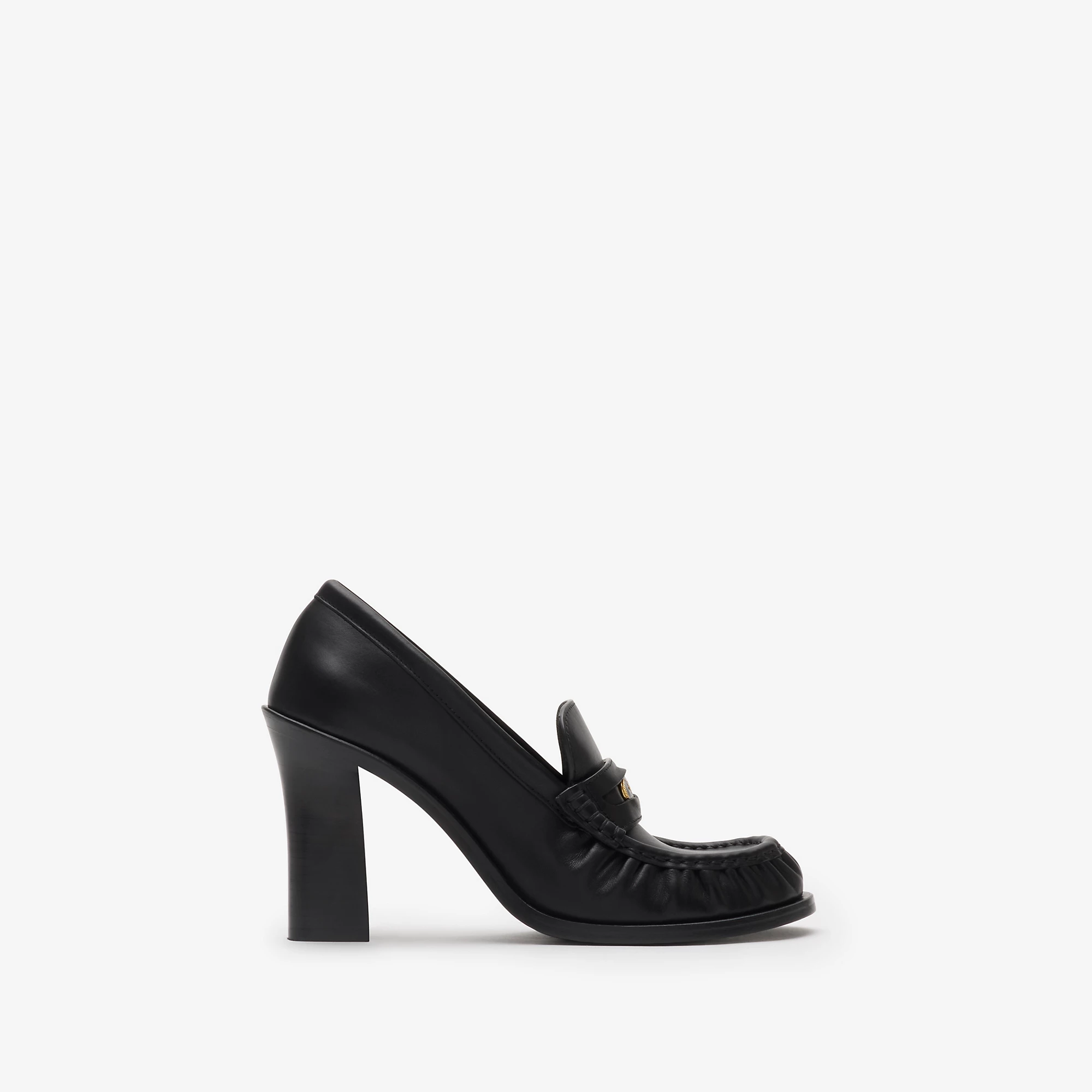 Leather Cadet Heeled Loafers