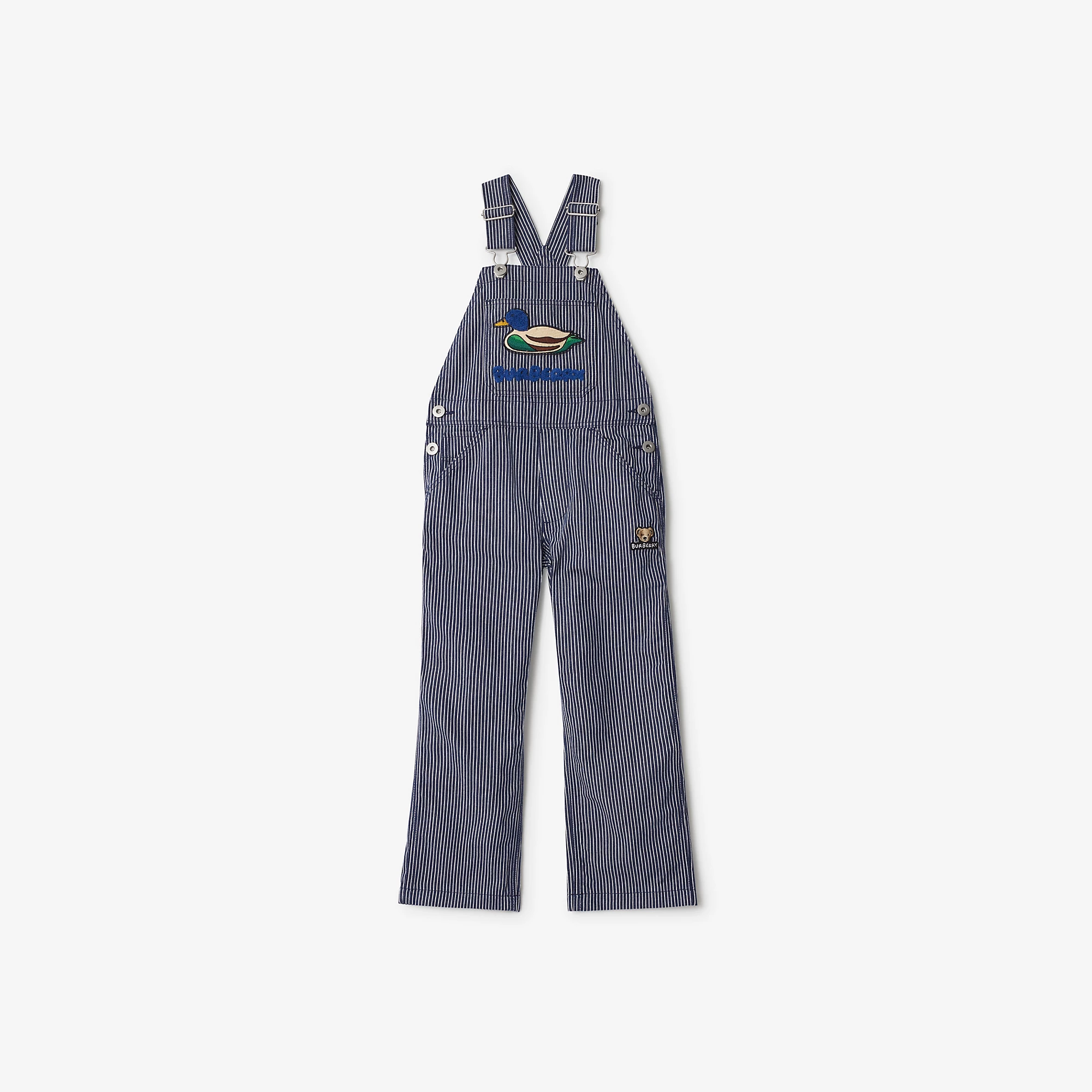 Striped Denim Dungarees