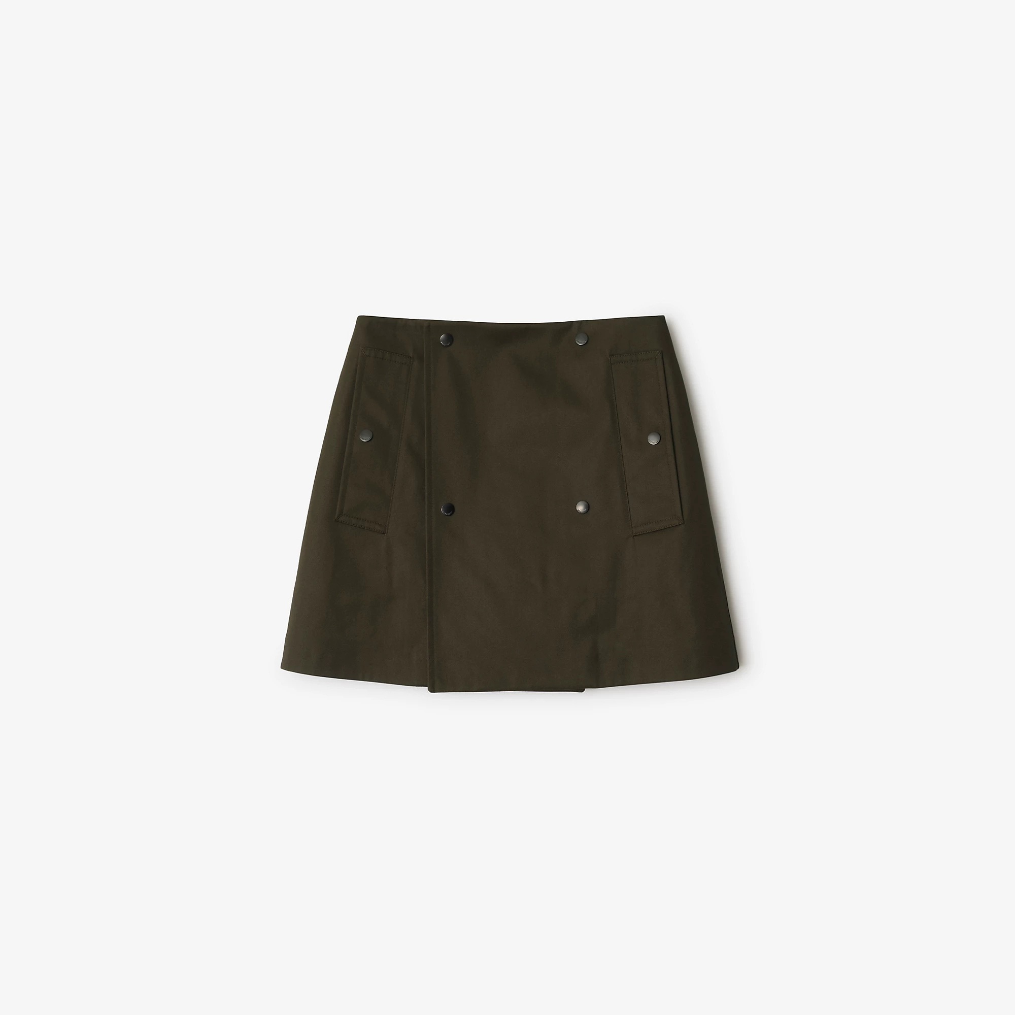 Bonded Gabardine Trench Mini Skirt