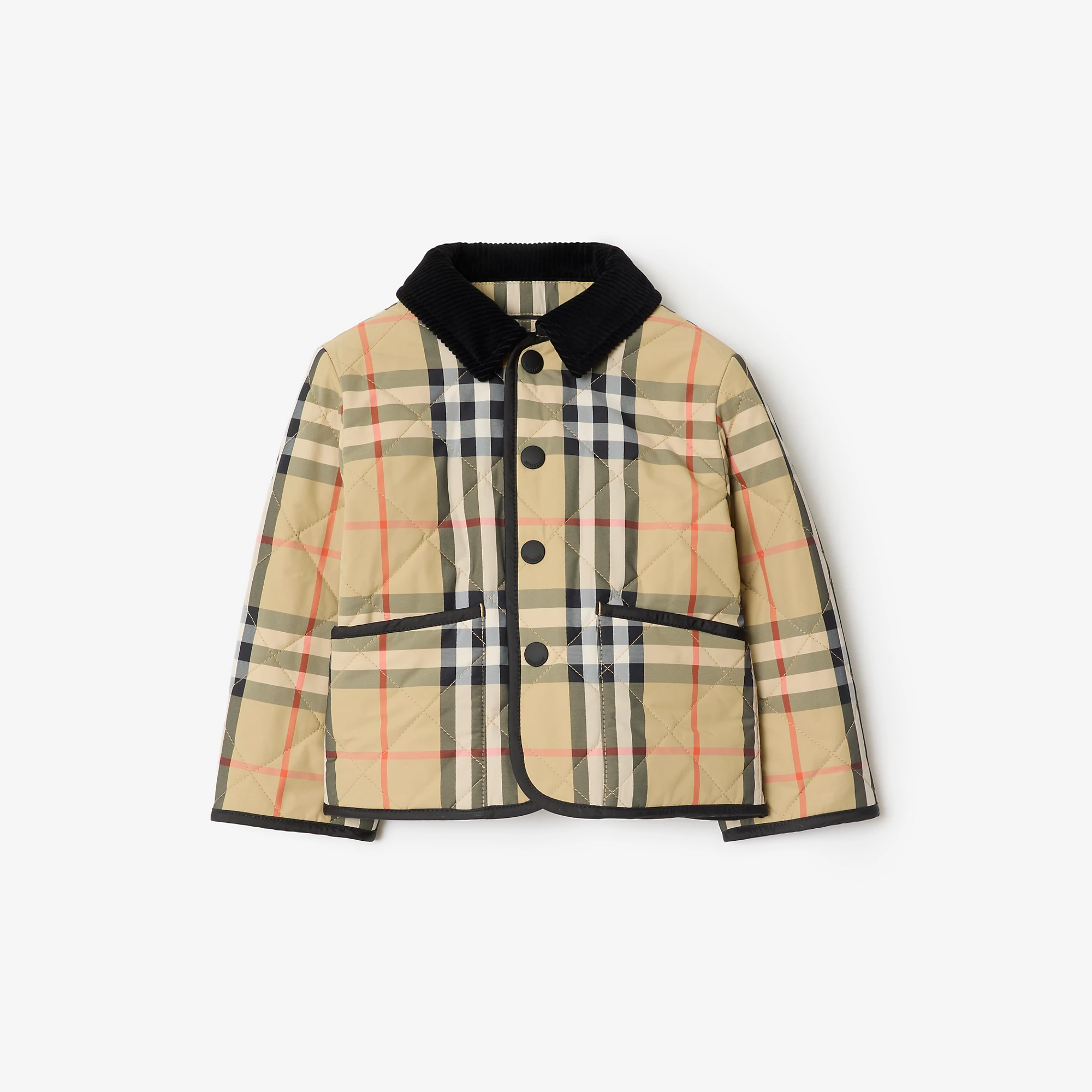 Check Quilted Nylon Barn Jacket