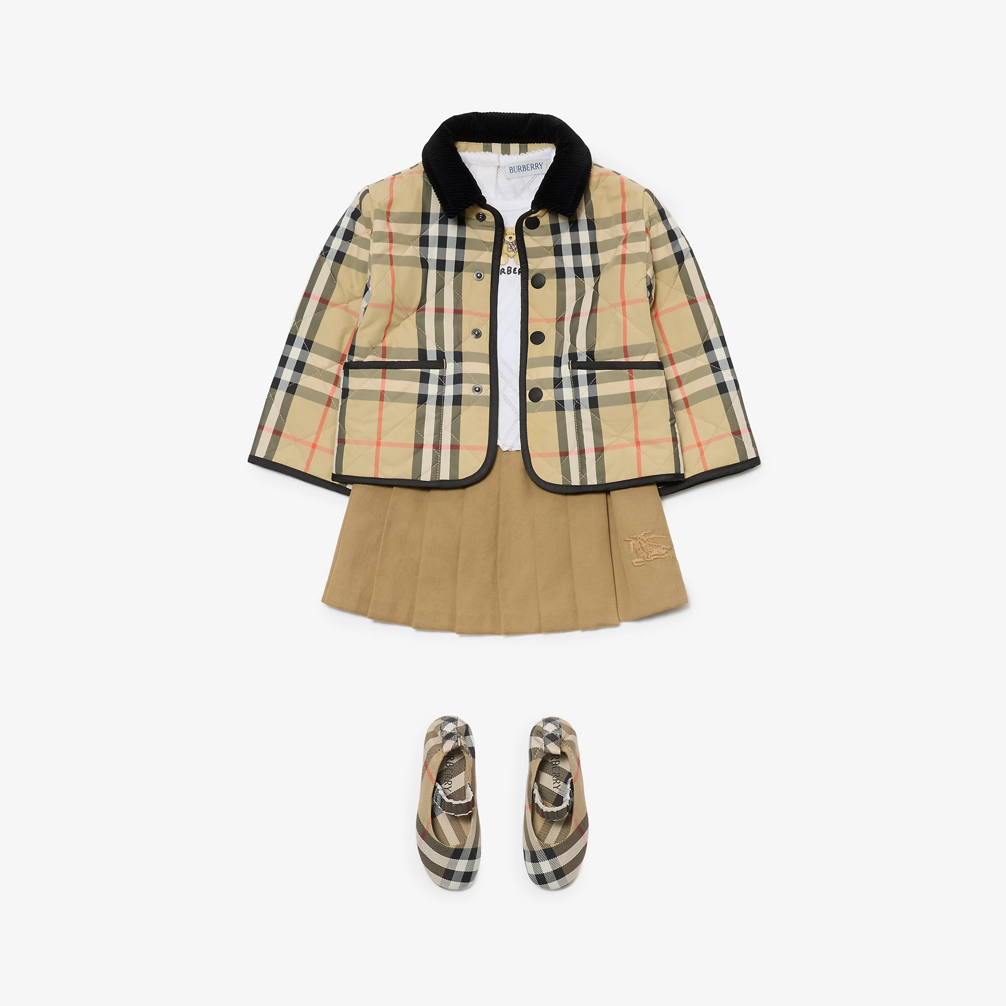 Check Quilted Nylon Barn Jacket