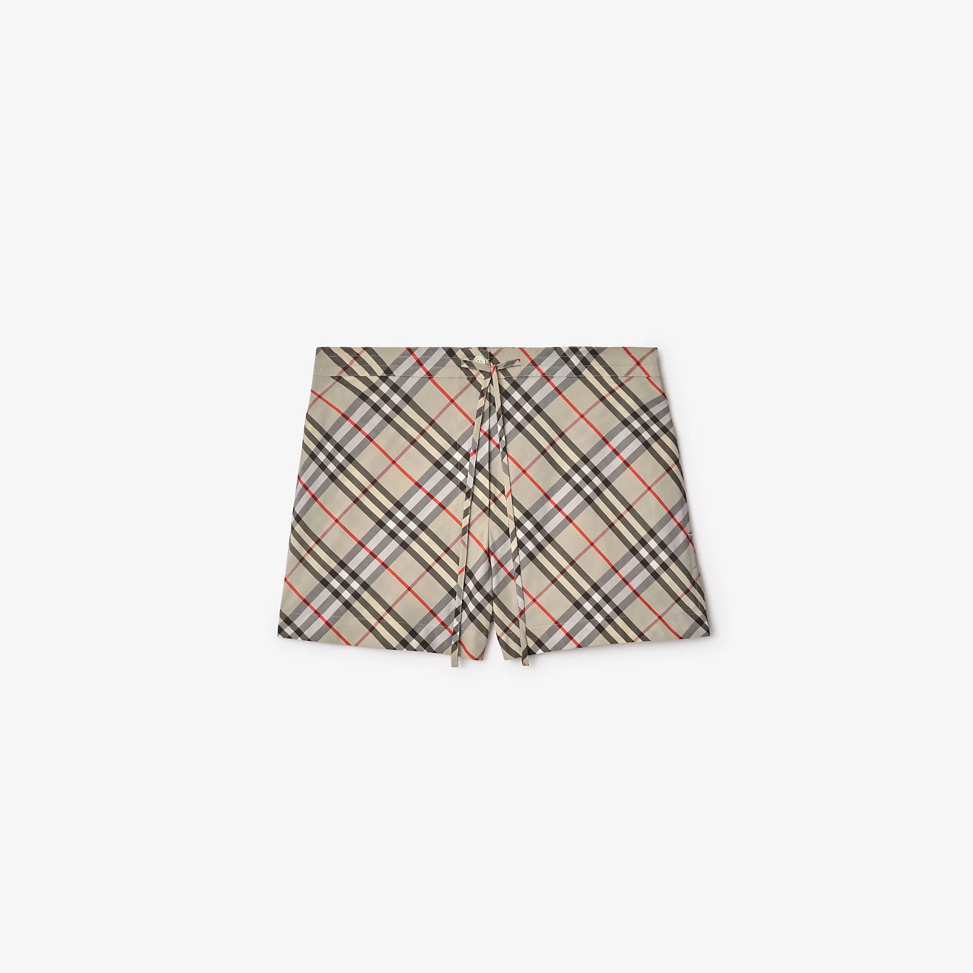 Check Cotton Pyjama Shorts