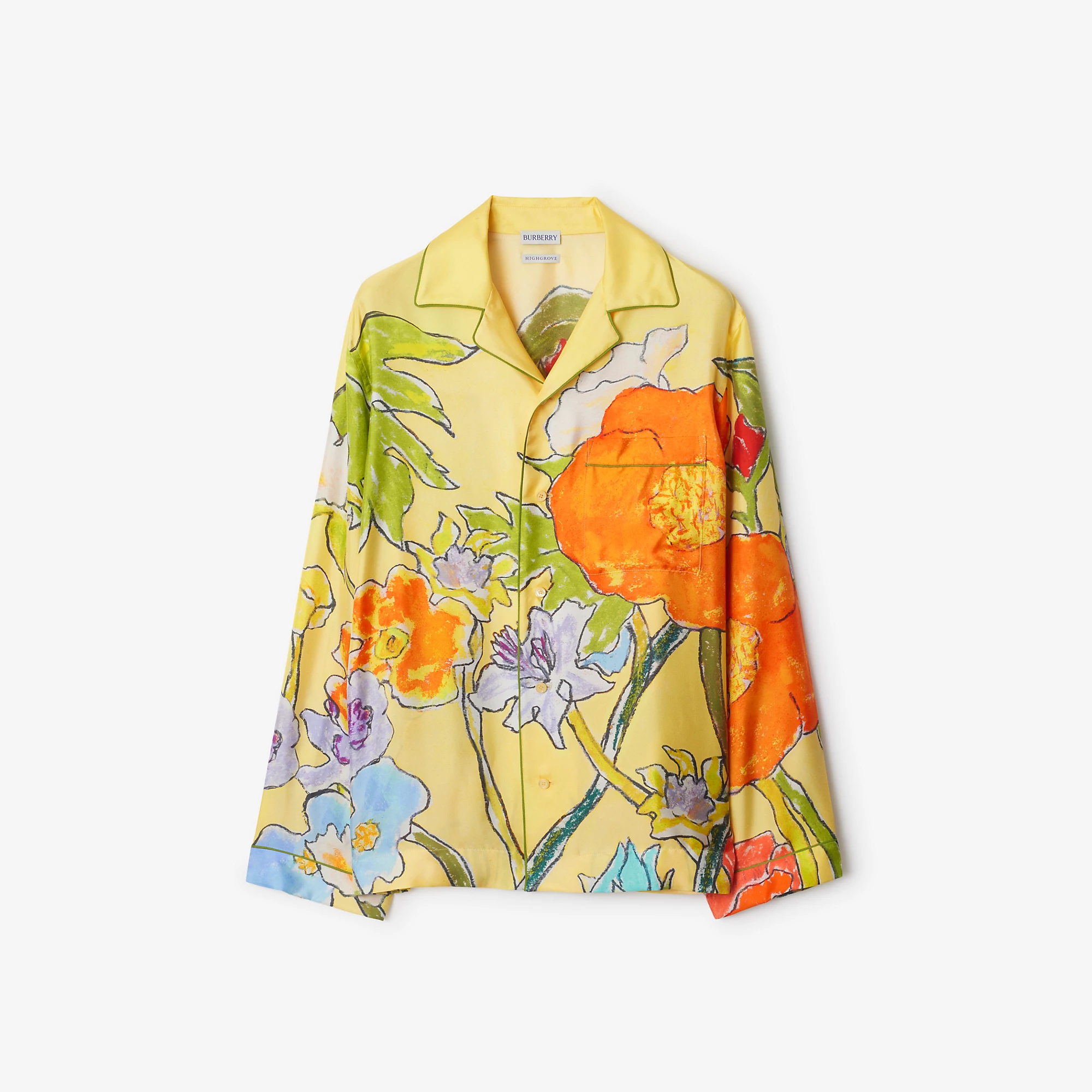 Highgrove Cascading Flowers Silk Pyjama Shirt